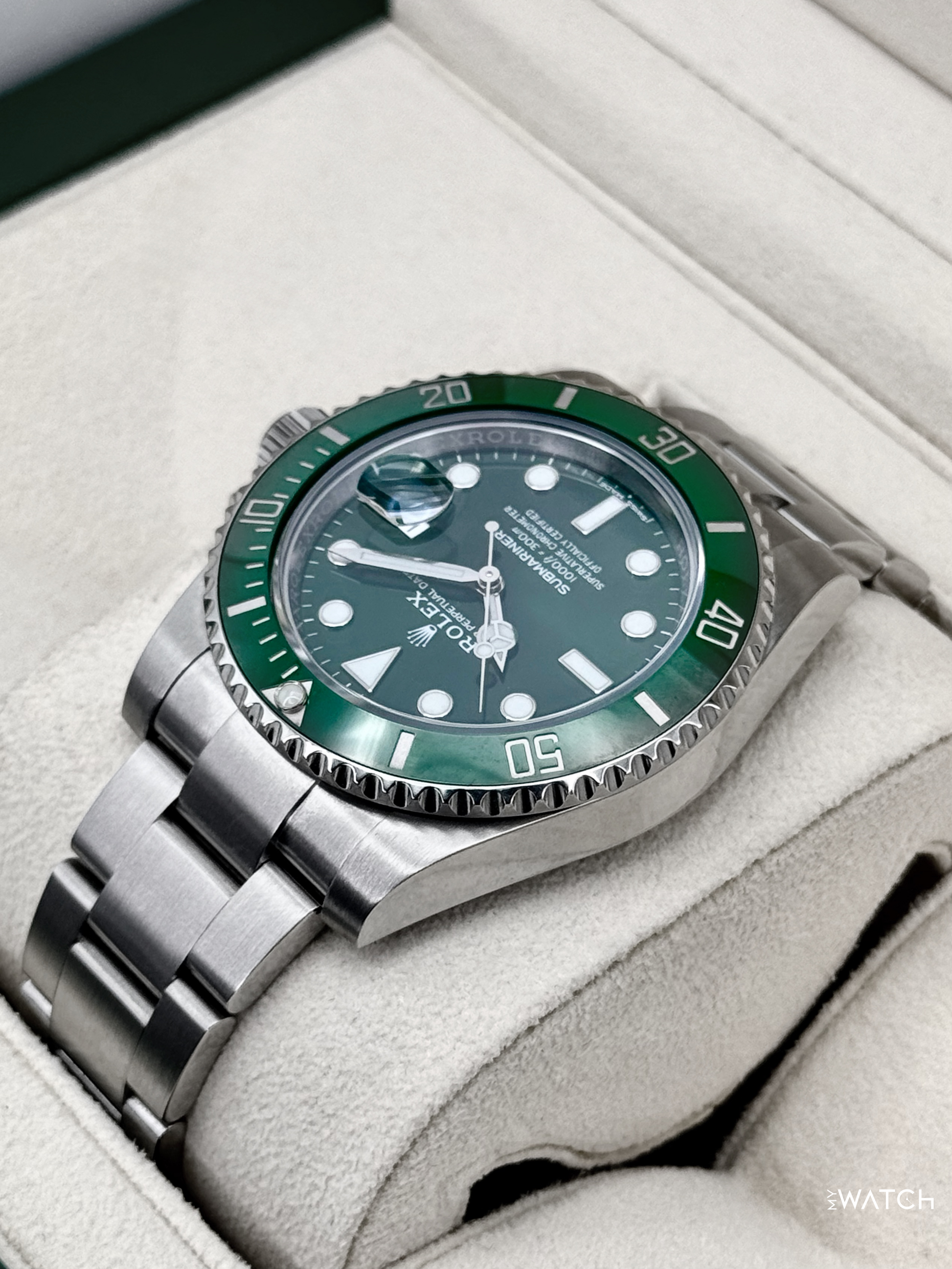2020 Rolex Submariner “Hulk” 40mm 116610LV Green Dial (GREEN CARD & STICKERED) - MyWatchLLC