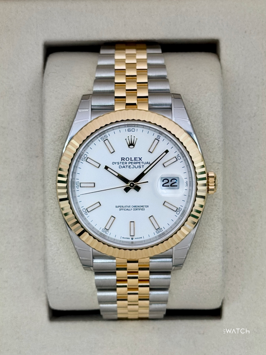 NEW 2025 Rolex Datejust 41mm 126333 Two-Tone Jubilee White Dial (STICKERED)