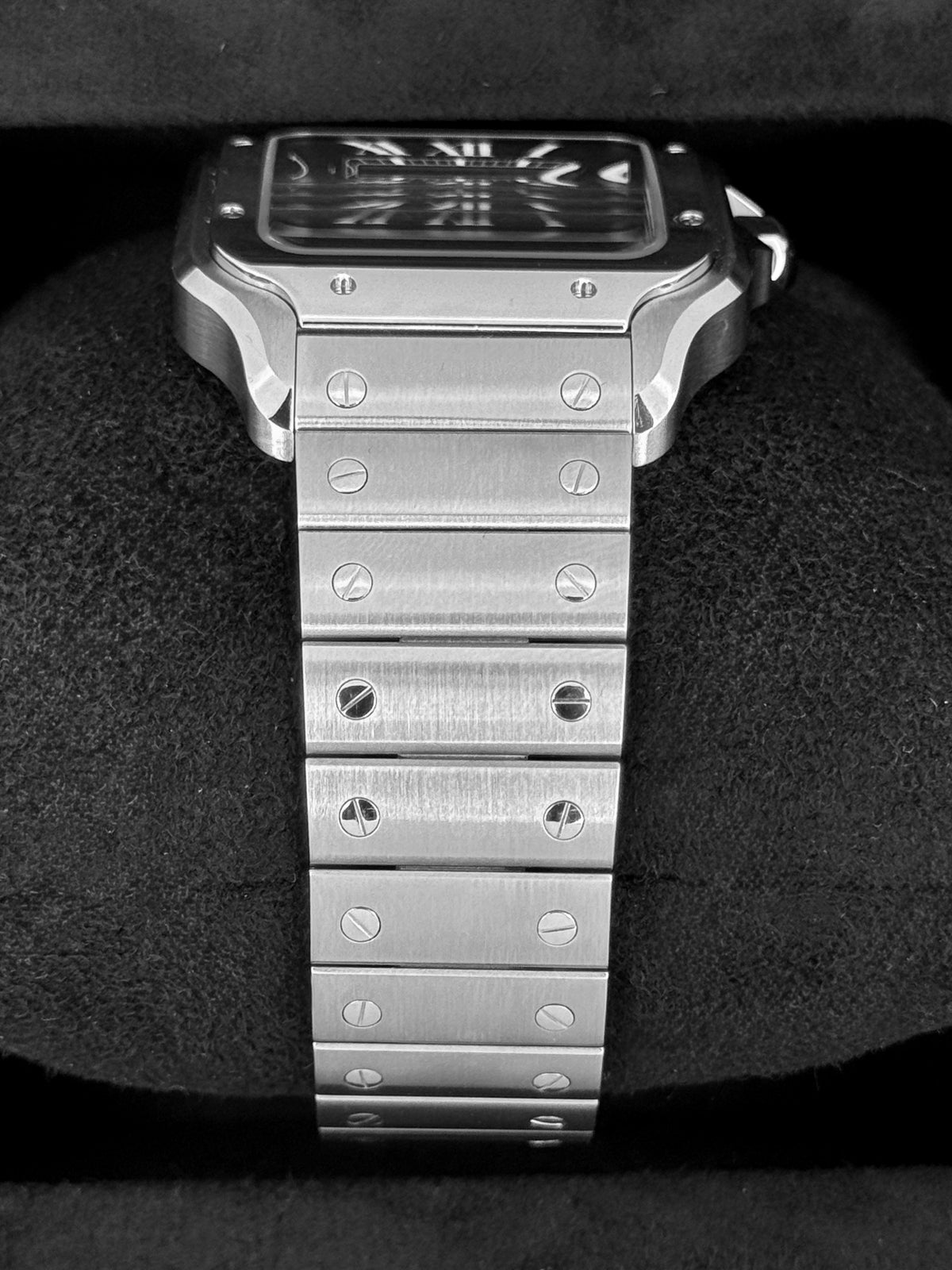 NEW 2026 Cartier Santos De Cartier 39mm WSSA0096 Stainless Steel Black Dial