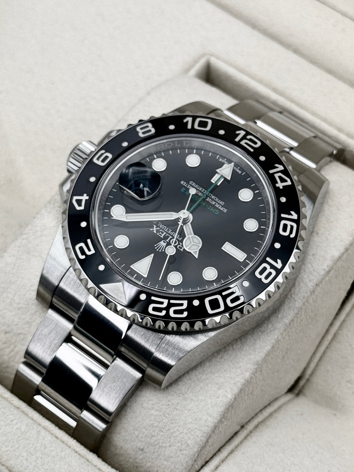 2016 Rolex GMT-Master II 40mm 116710LN Stainless Steel Black Dial