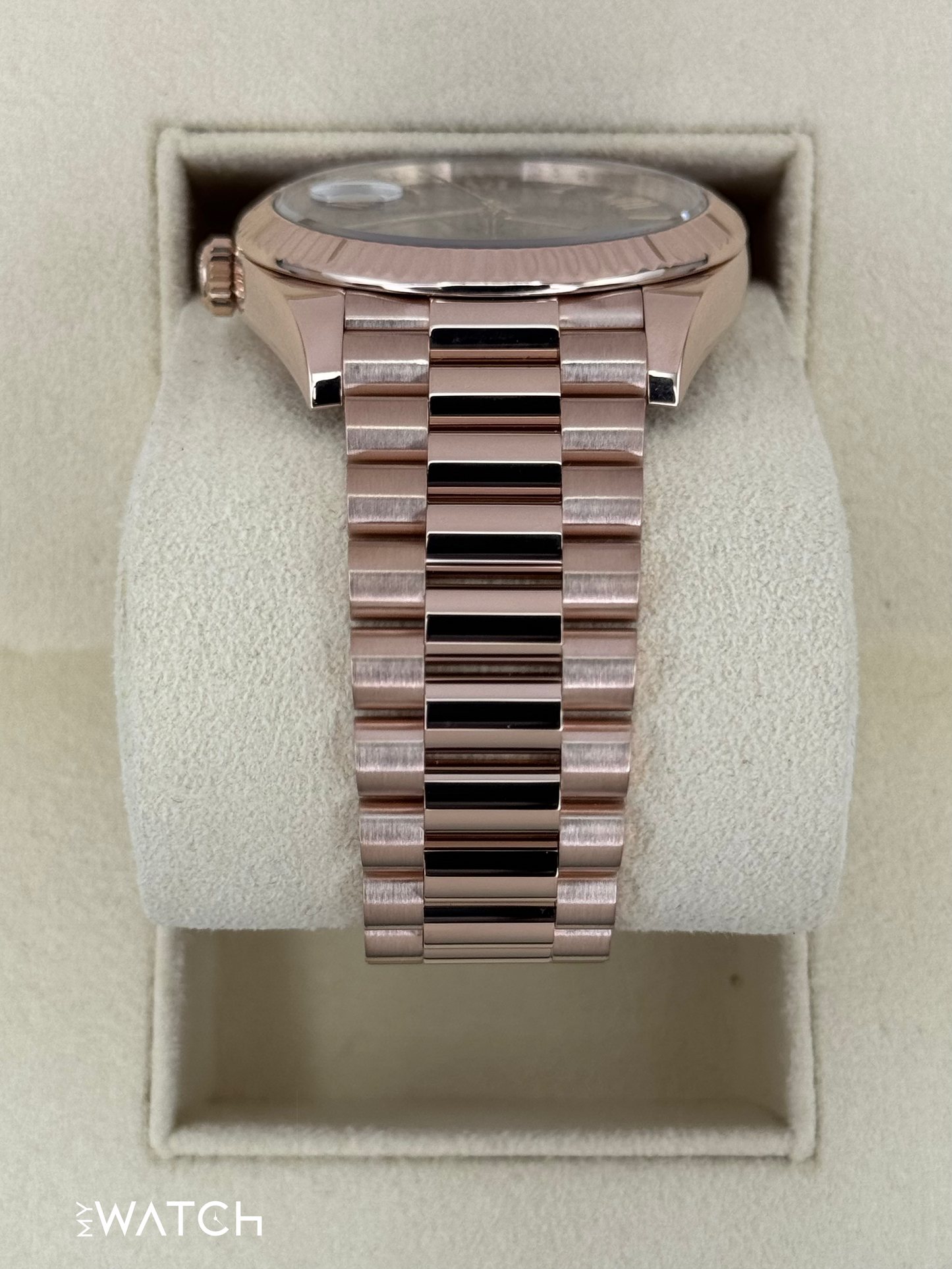 2023 Rolex Day-Date 40mm 228235 Presidential Rose Gold Chocolate Dial