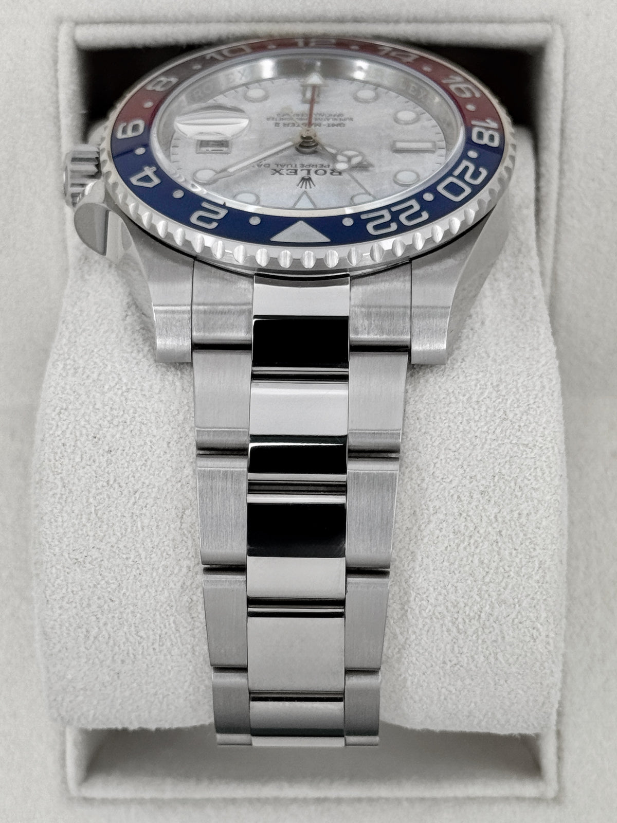 2023 Rolex GMT-Master II Pepsi 40mm 126719BLRO White Gold Oyster Meteorite Dial
