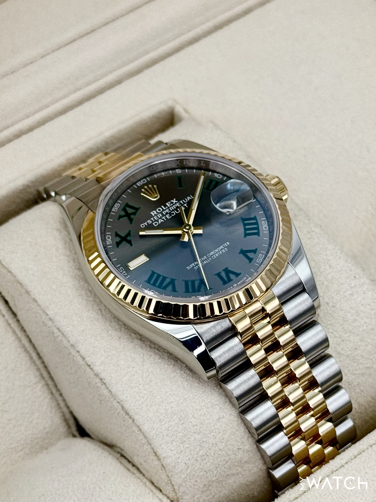 2023 Rolex Datejust 36mm 126233 Two-Tone Jubilee Wimbledon Dial