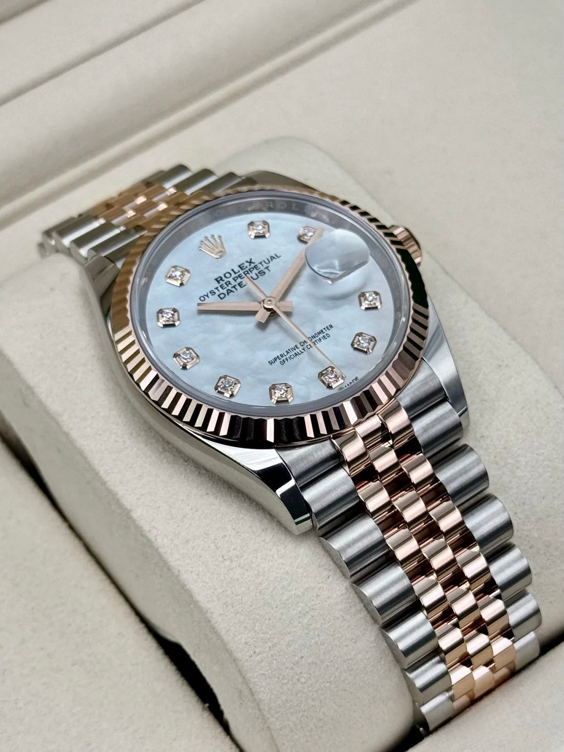 NEW 2026 Rolex Datejust 36mm 126231 Two-Tone Mother of Pearl Diamond Dial