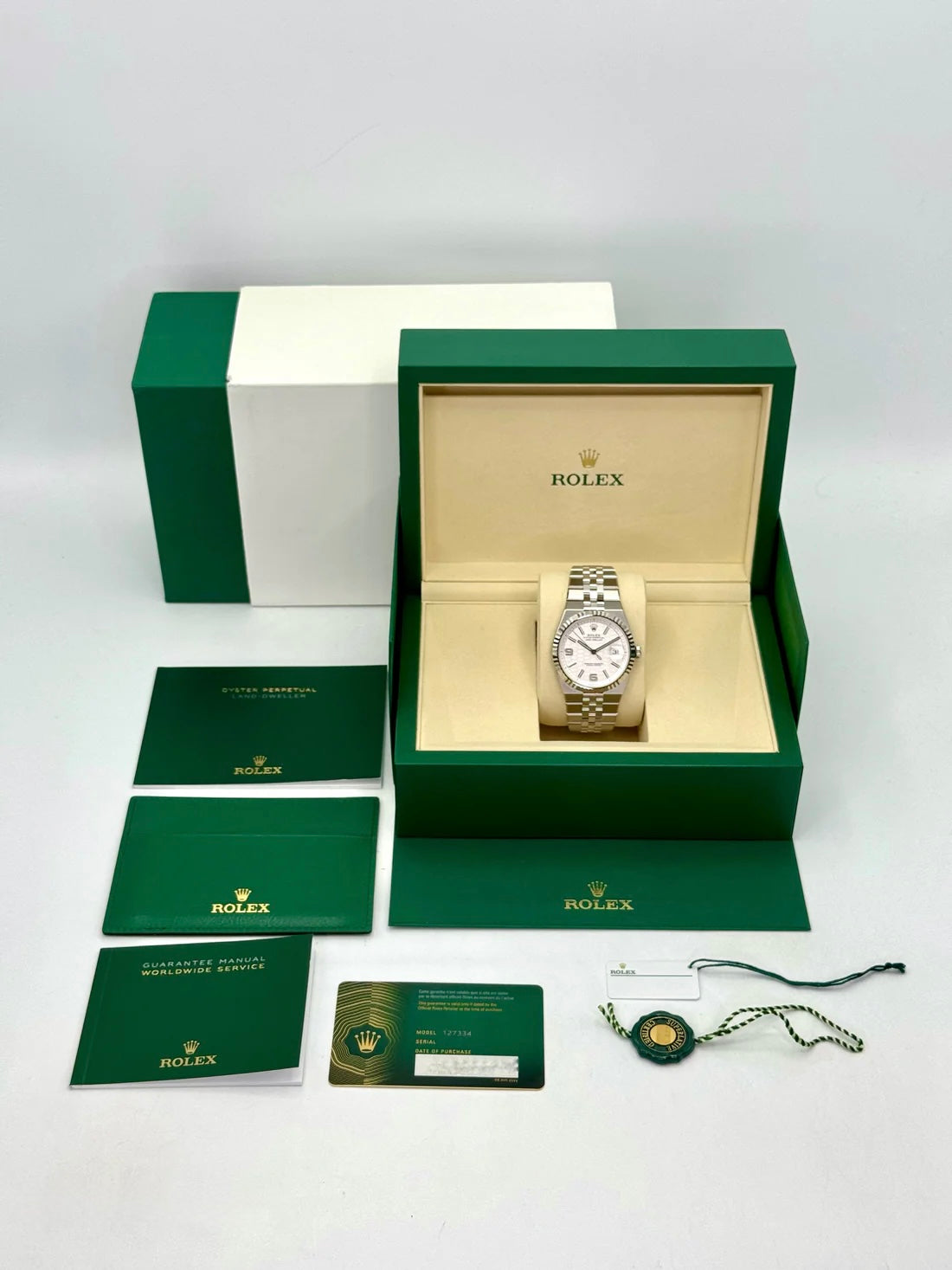 NEW 2026 Rolex Land-Dweller 40mm 127334 Stainless Steel Jubilee White Dial