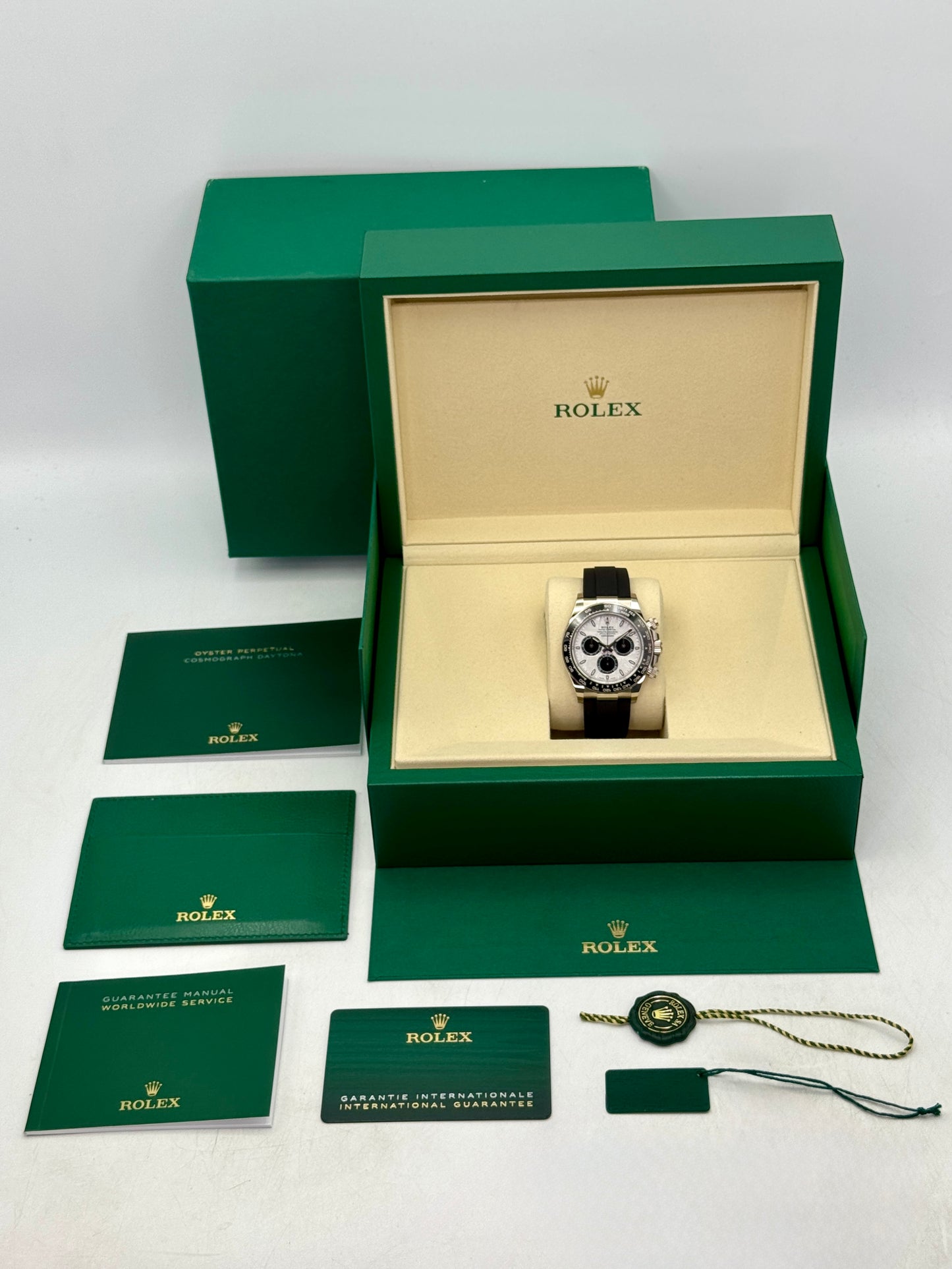 NEW 2026 Rolex Daytona 40mm 126519LN White Gold Oysterflex Meteorite Dial (NEW STYLE CARD)