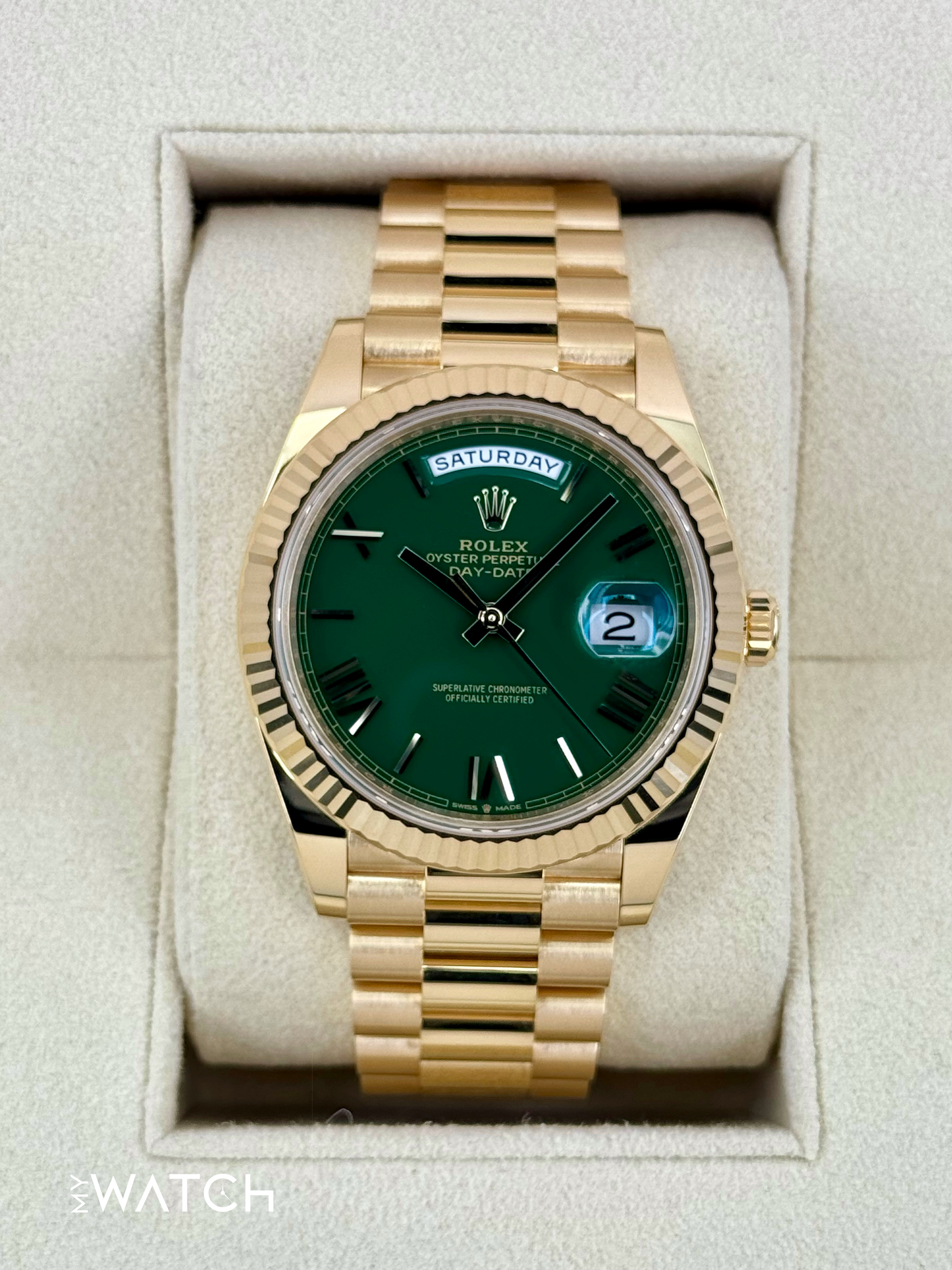 NEW 2025 Rolex Day-Date 40mm 228238 Presidential Green Dial