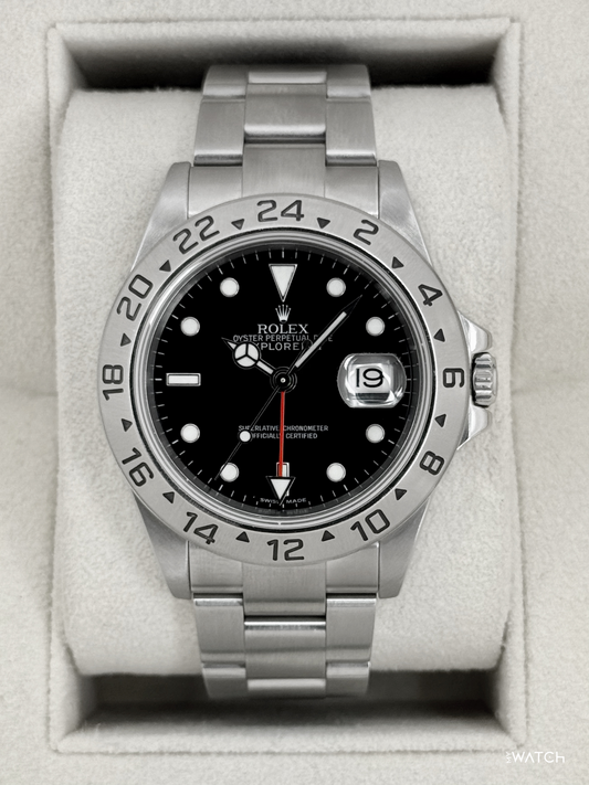 Rolex Explorer II 40mm 16570 Stainless Steel Black Dial - MyWatchLLC