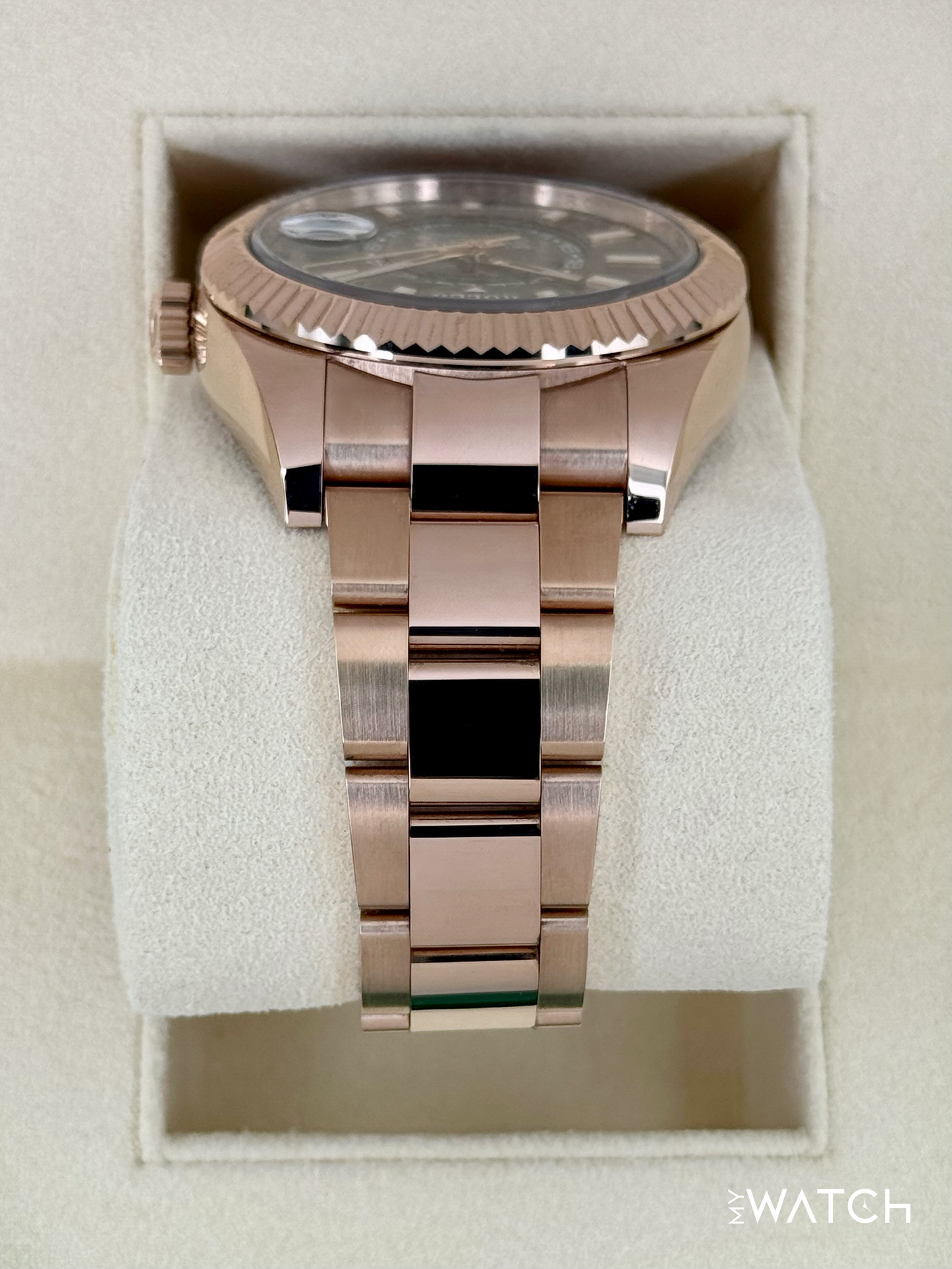 2023 Rolex Sky-Dweller 42mm 326935 Rose Gold Oyster Rhodium Dial - MyWatchLLC
