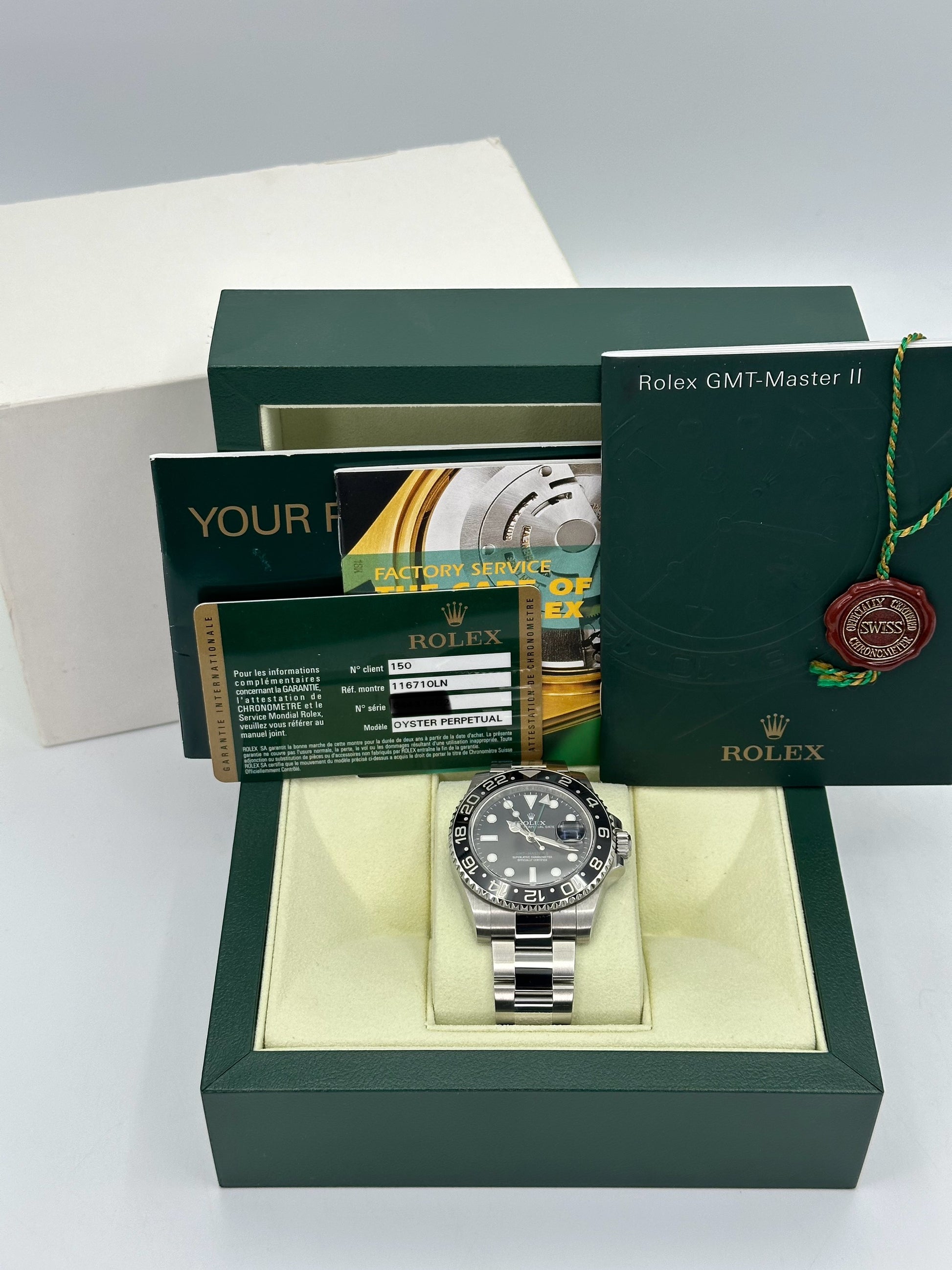 2011 Rolex GMT-Master II 40mm 116710LN Stainless Steel Black Dial - MyWatchLLC