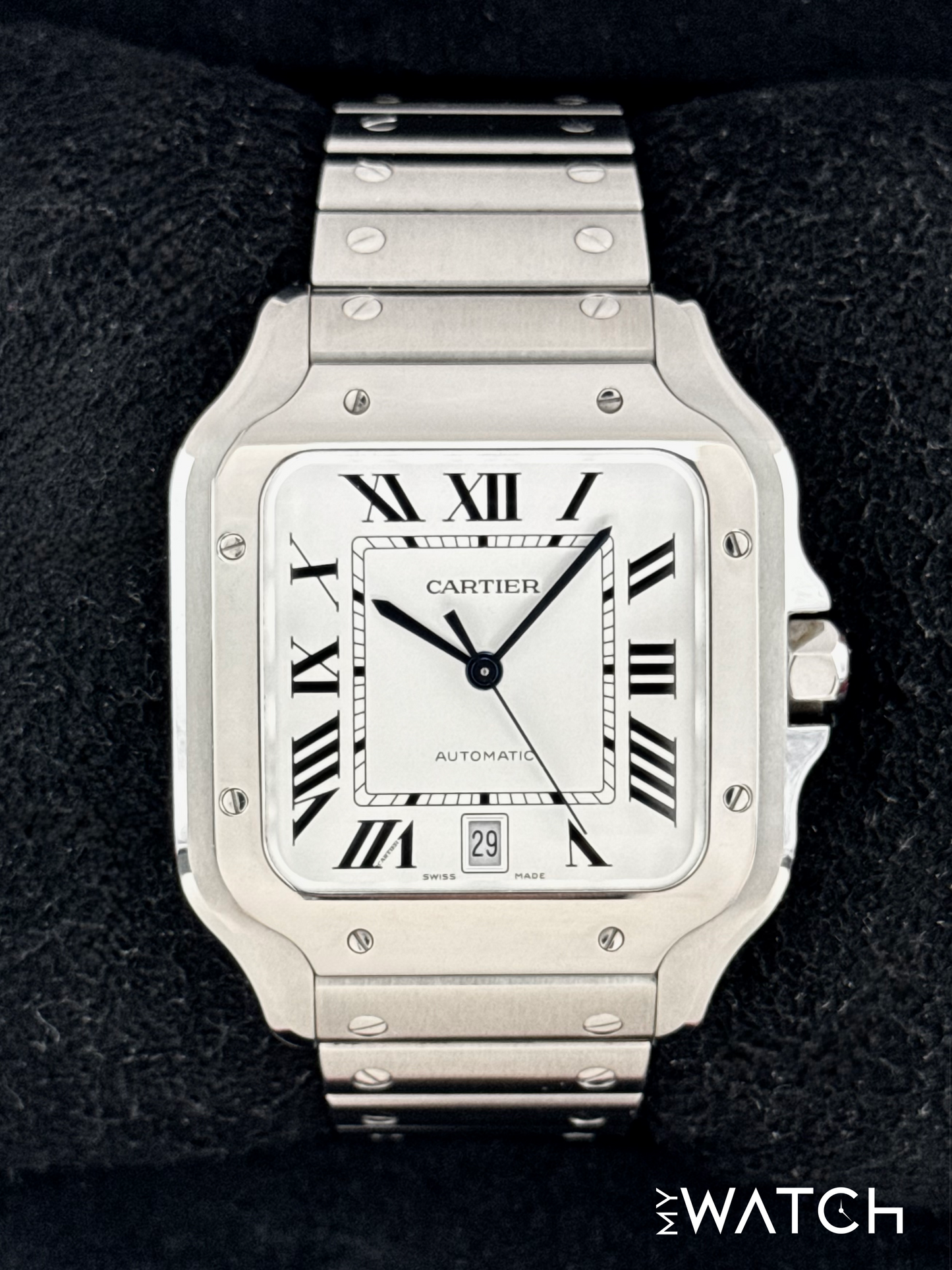 2022 Santos De Cartier 39.8mm WSSA0018 Stainless Steel White Dial