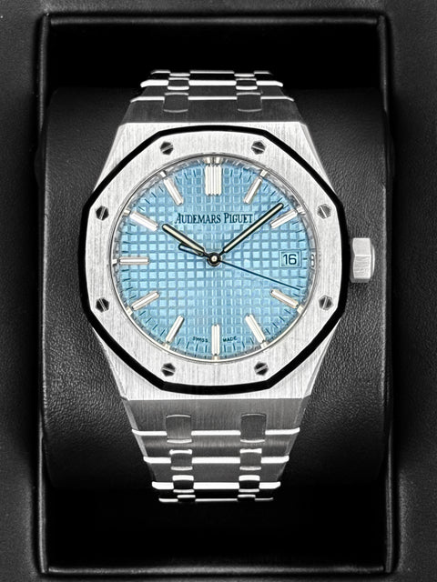 2024 Audemars Piguet Royal Oak 37mm 15550ST Stainless Steel Blue Dial