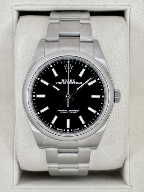2019 Rolex Oyster Perpetual 39mm 114300 Stainless Steel Black Dial