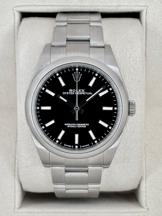 2019 Rolex Oyster Perpetual 39mm 114300 Stainless Steel Black Dial