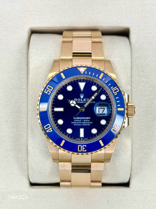 NEW 2025 Rolex Submariner "Bluesy" 41mm 126618LB Yellow Gold Blue Dial - MyWatchLLC