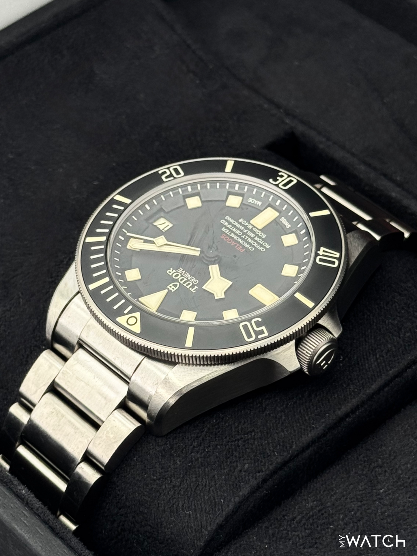 Tudor Pelagos LHD 42mm 25610TNL Titanium Black Dial - MyWatchLLC
