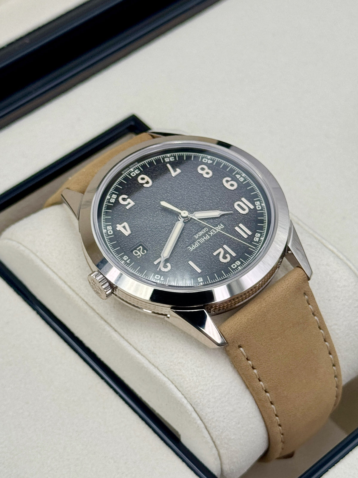 NEW 2026 Patek Philippe Calatrava 40mm 5226G White Gold Gray Dial - MyWatchLLC