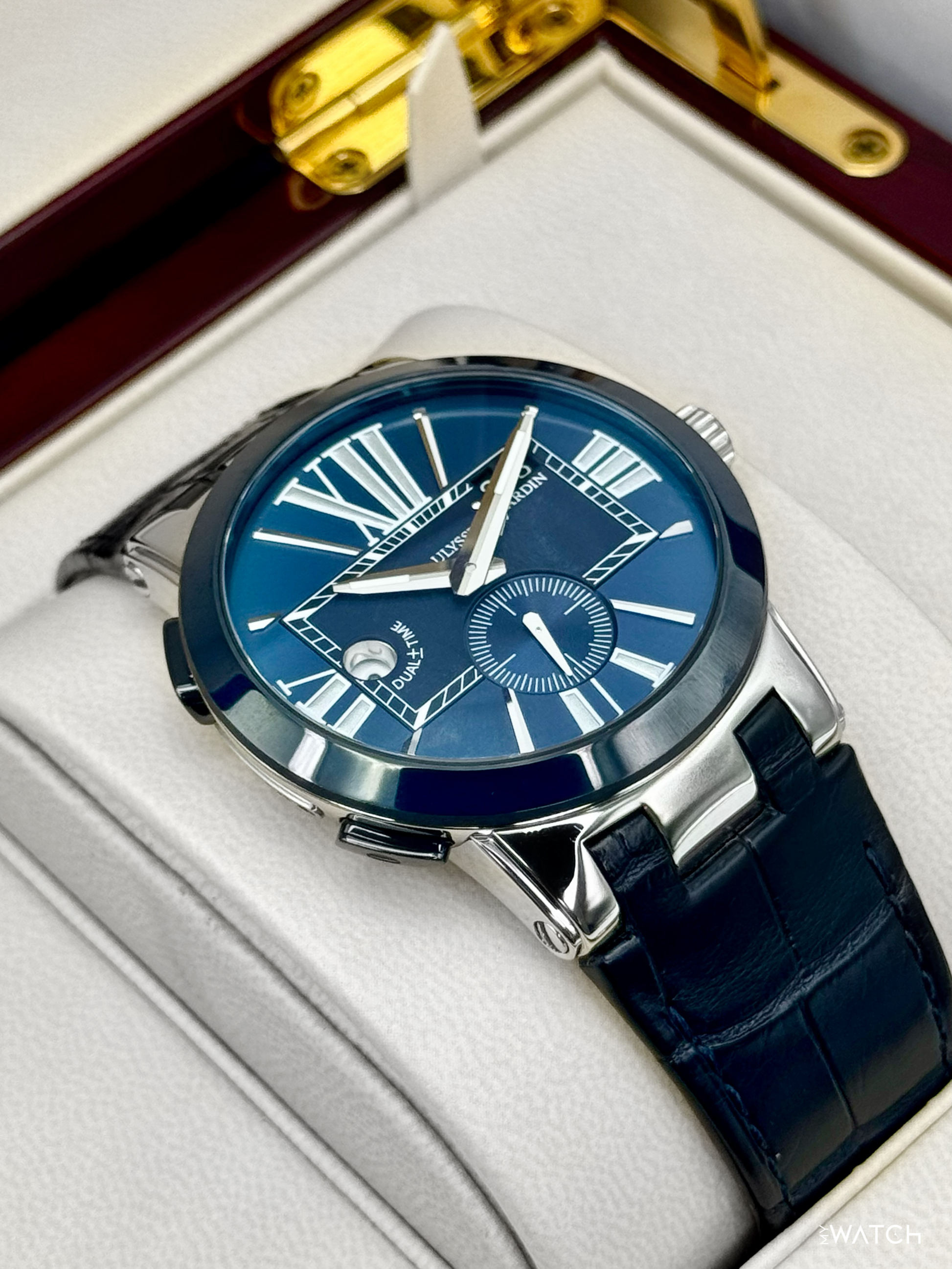 2013 Ulysse Nardin Executive Dual Time 43mm 243-00 Stainless Steel Blue Dial - MyWatchLLC