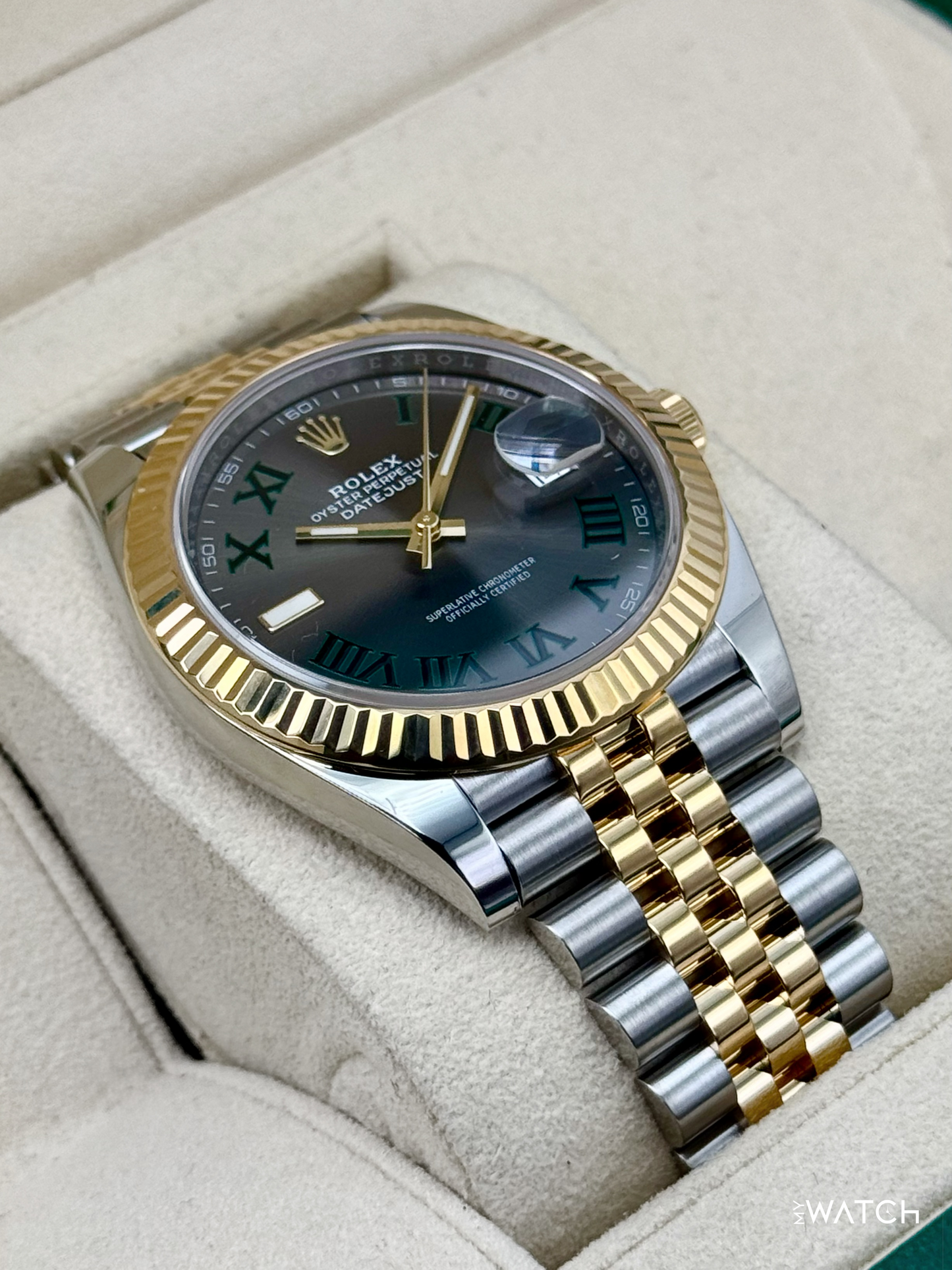2020 Rolex Datejust 41mm 126333 Two-Tone Oyster Wimbledon Dial - MyWatchLLC