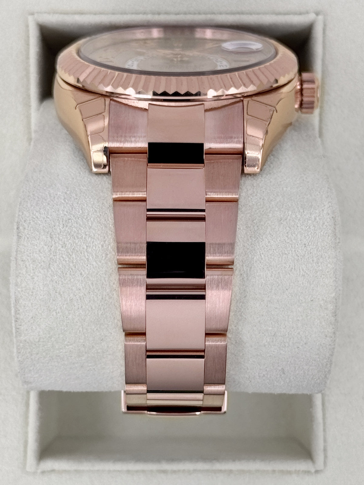 2016 Rolex Sky-Dweller 42mm 326935 Rose Gold Oyster Sundust Roman Numeral Dial (STICKERED)