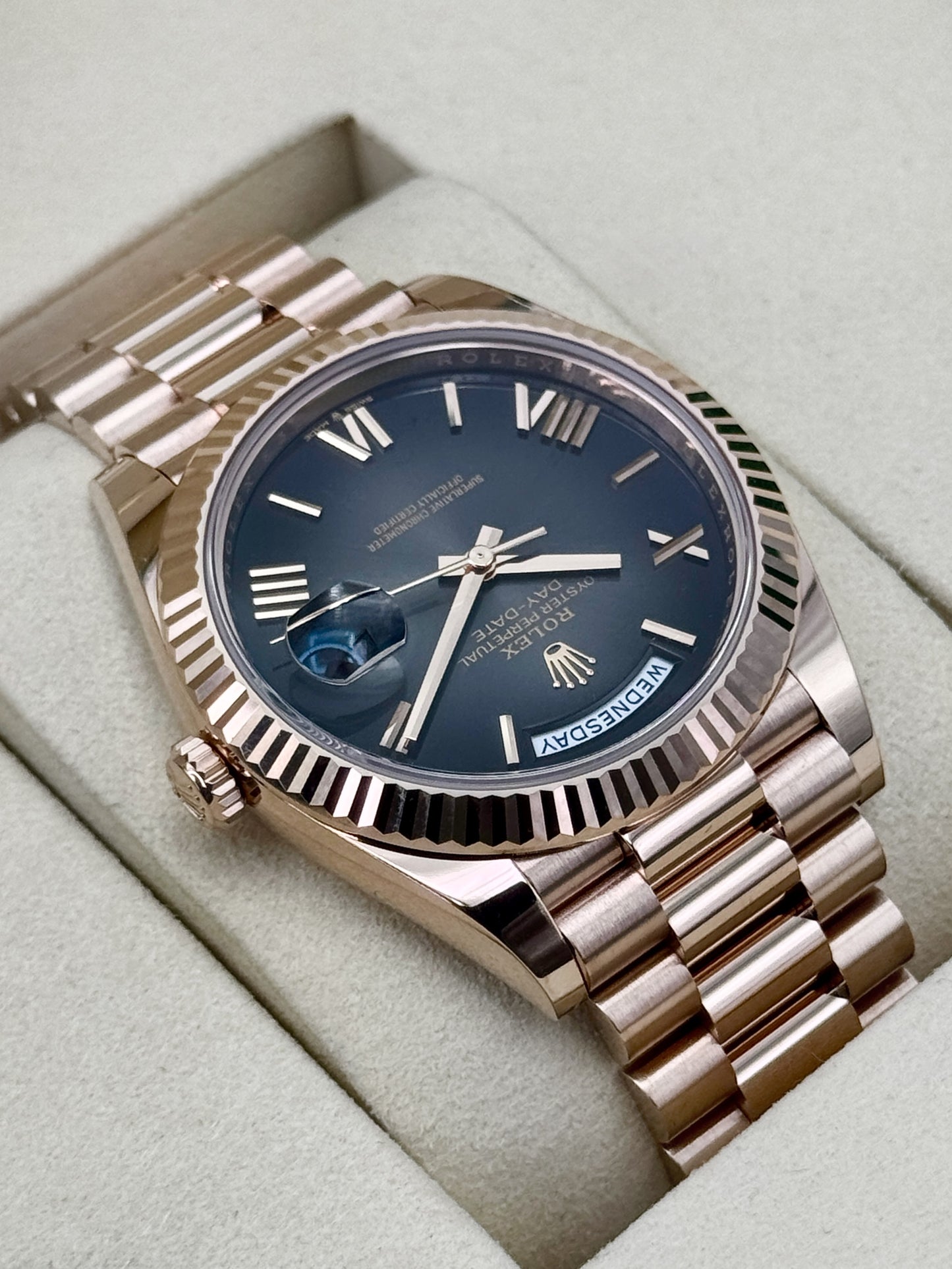 2026 Rolex Day-Date 40mm 228235 Presidential Slate Ombre Dial