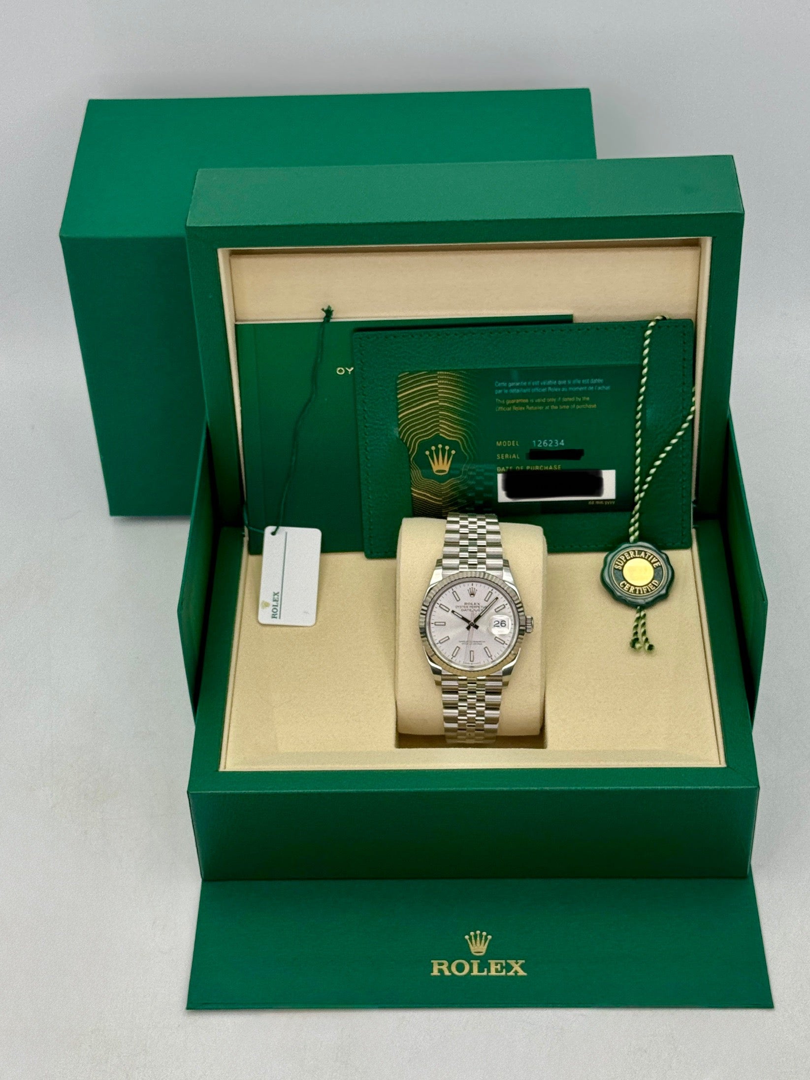 NEW 2026 Rolex Datejust 36mm 126234 Stainless Steel Jubilee Silver Dia