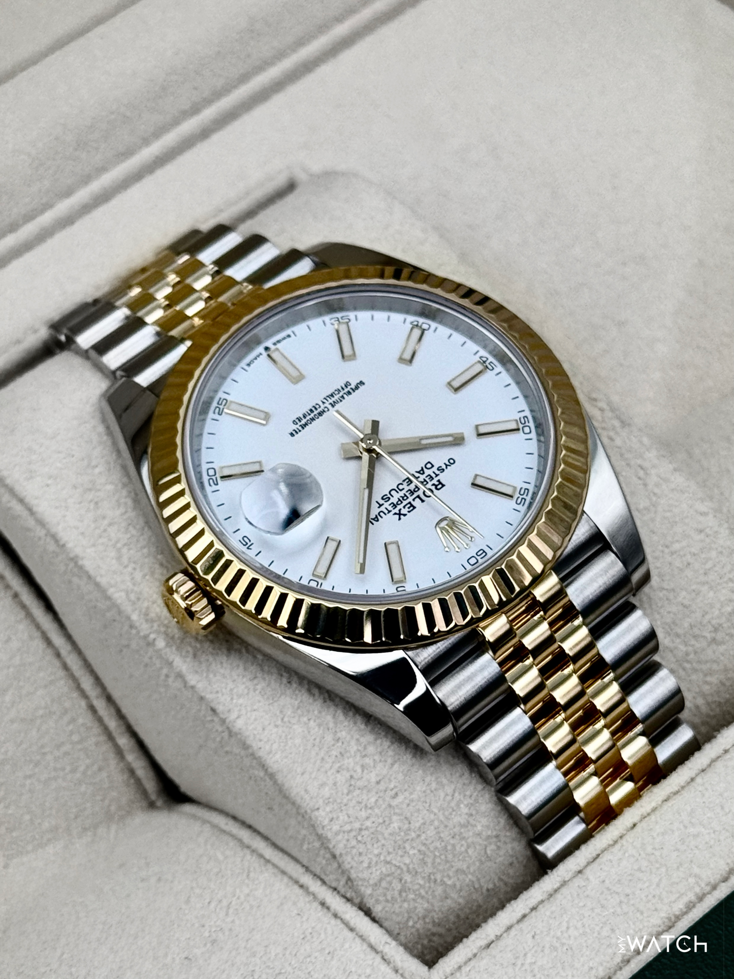 2022 Rolex Datejust 41mm 126333 Two-Tone Jubilee White Dial - MyWatchLLC