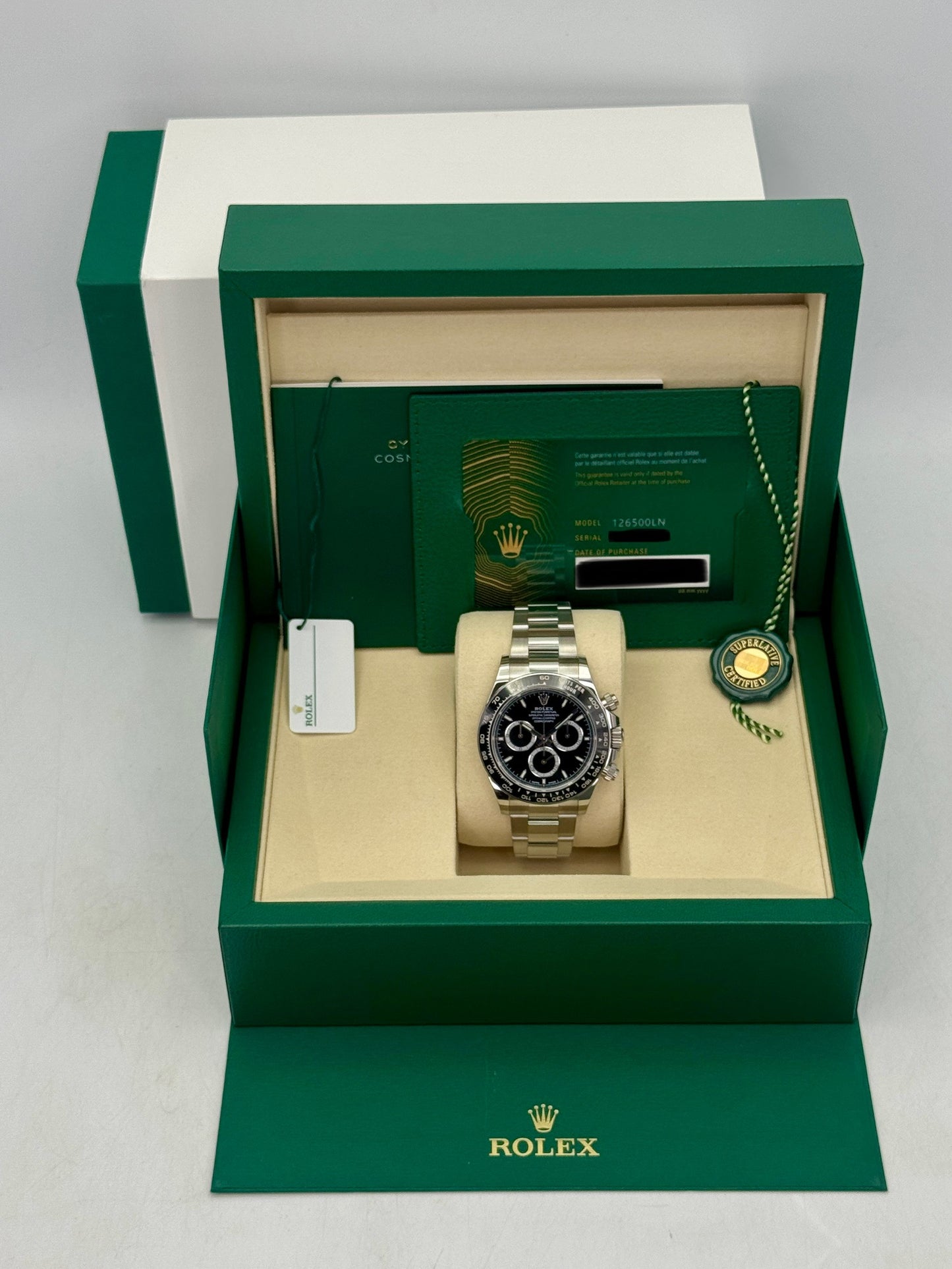 NEW 2025 Rolex Daytona 40mm 126500LN Stainless Steel Black Dial