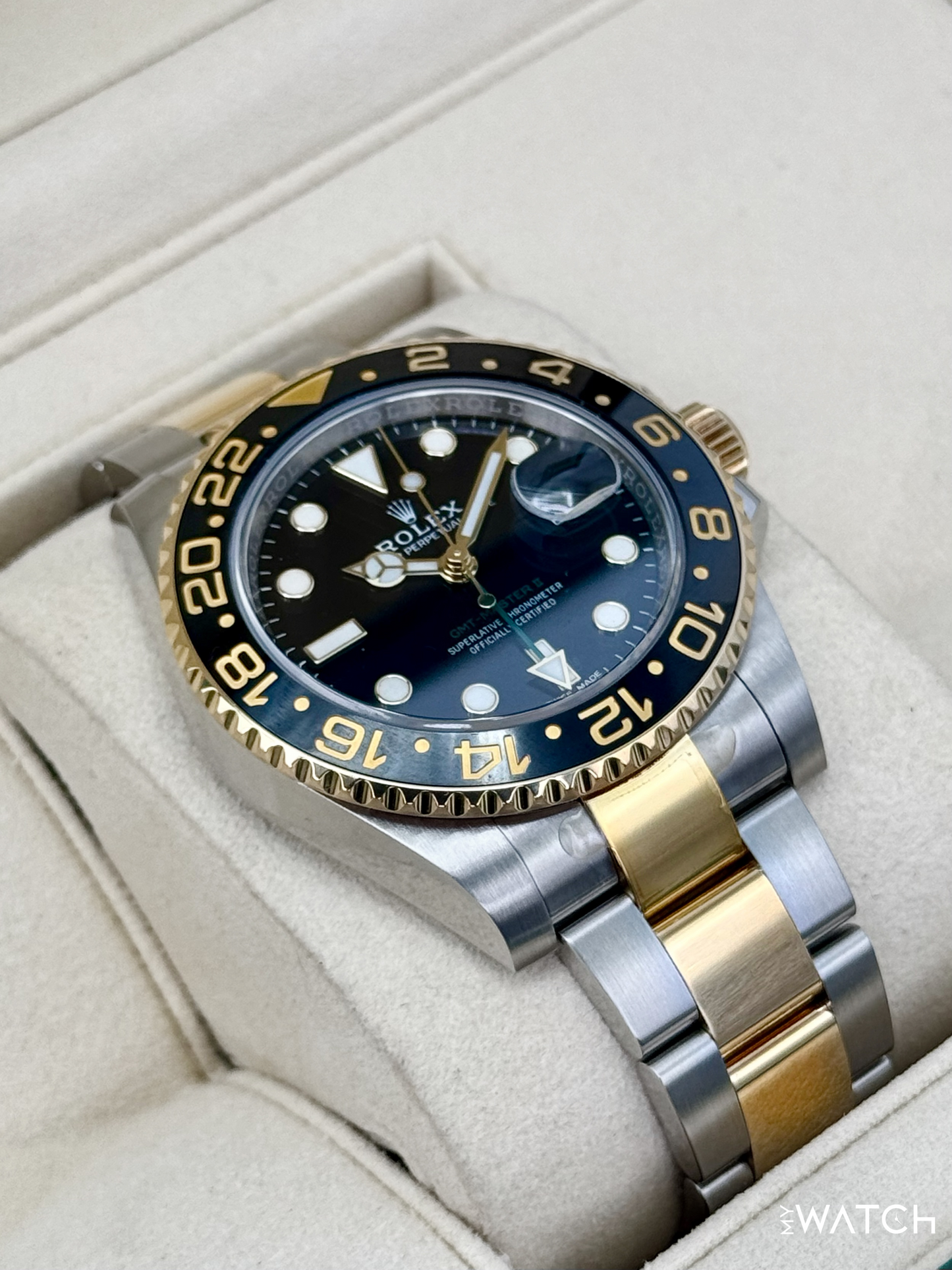 2017 Rolex GMT-Master II 40mm 116713LN Two-Tone Black Dial - MyWatchLLC