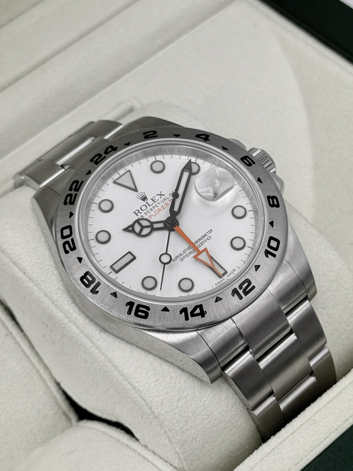 2012 Rolex Explorer II 42mm 216570 Stainless Steel Polar White Dial