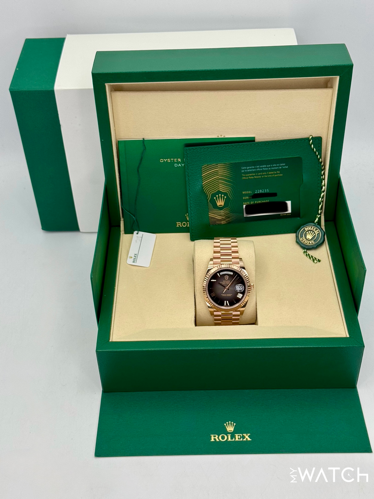 NEW 2025 Rolex Day-Date 40mm 228235 Presidential Slate Ombre Dial