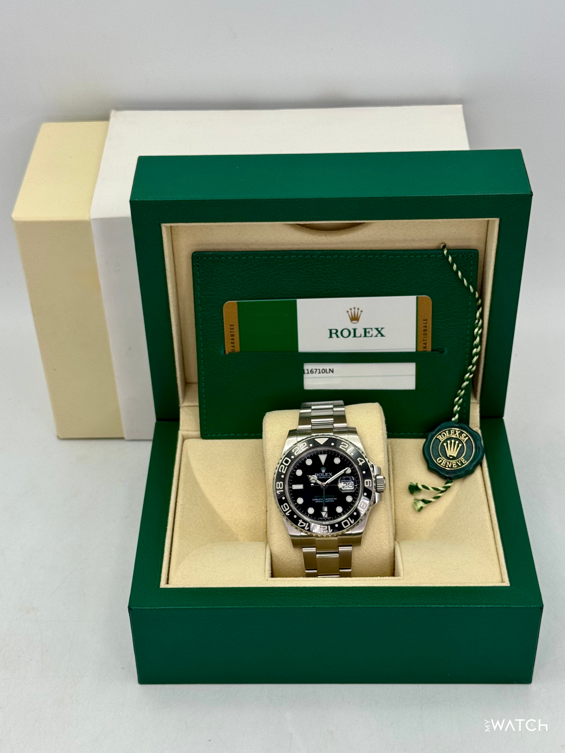 2018 Rolex GMT-Master II 40mm 116710LN Stainless Steel Black Dial - MyWatchLLC