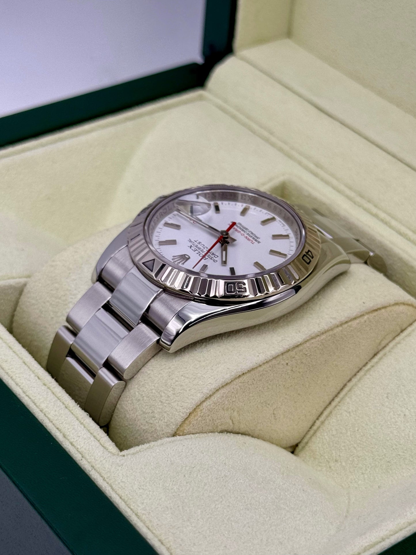 2005 Rolex Datejust Turn-O-Graph 36mm 116264 Oyster White Dial - MyWatchLLC