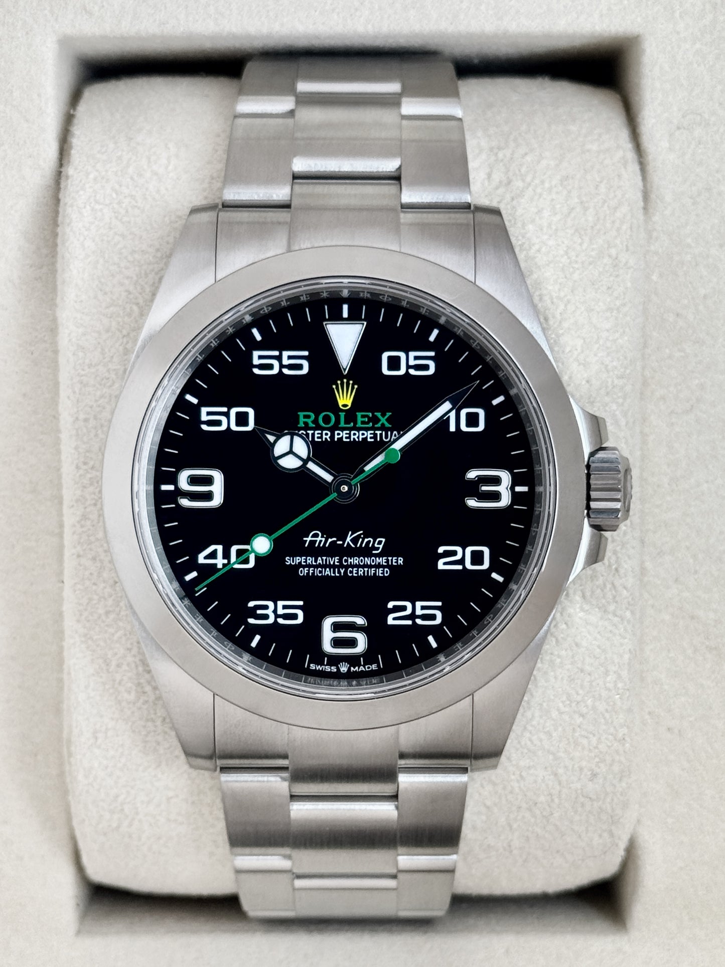 2025 Rolex Air-King 40mm 126900 Stainless Steel Black Dial