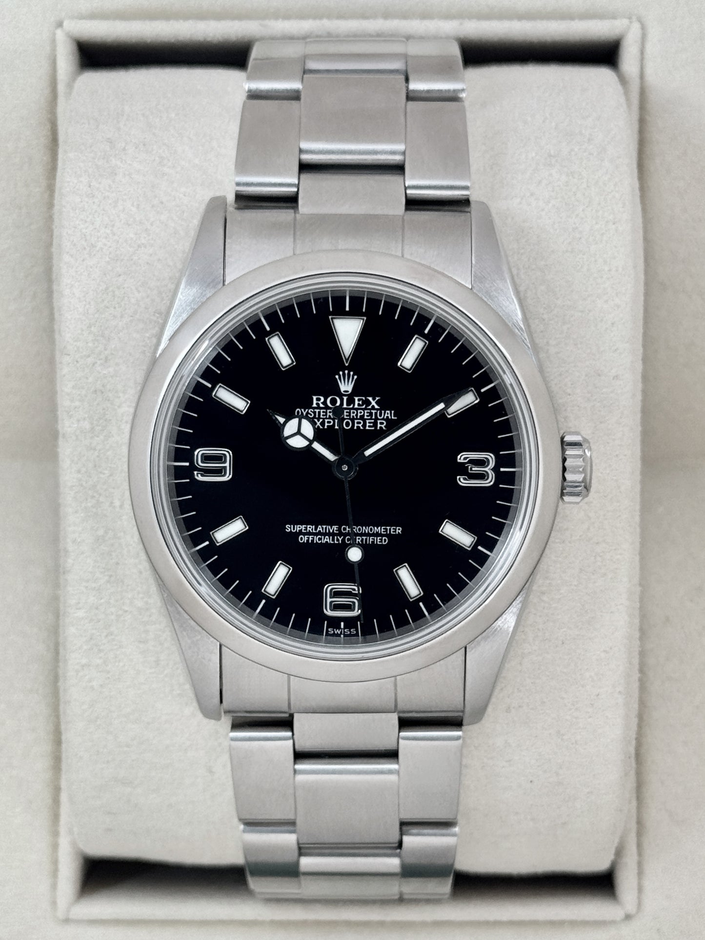 1999 Rolex Explorer 39mm 14270 Stainless Steel Black Dial