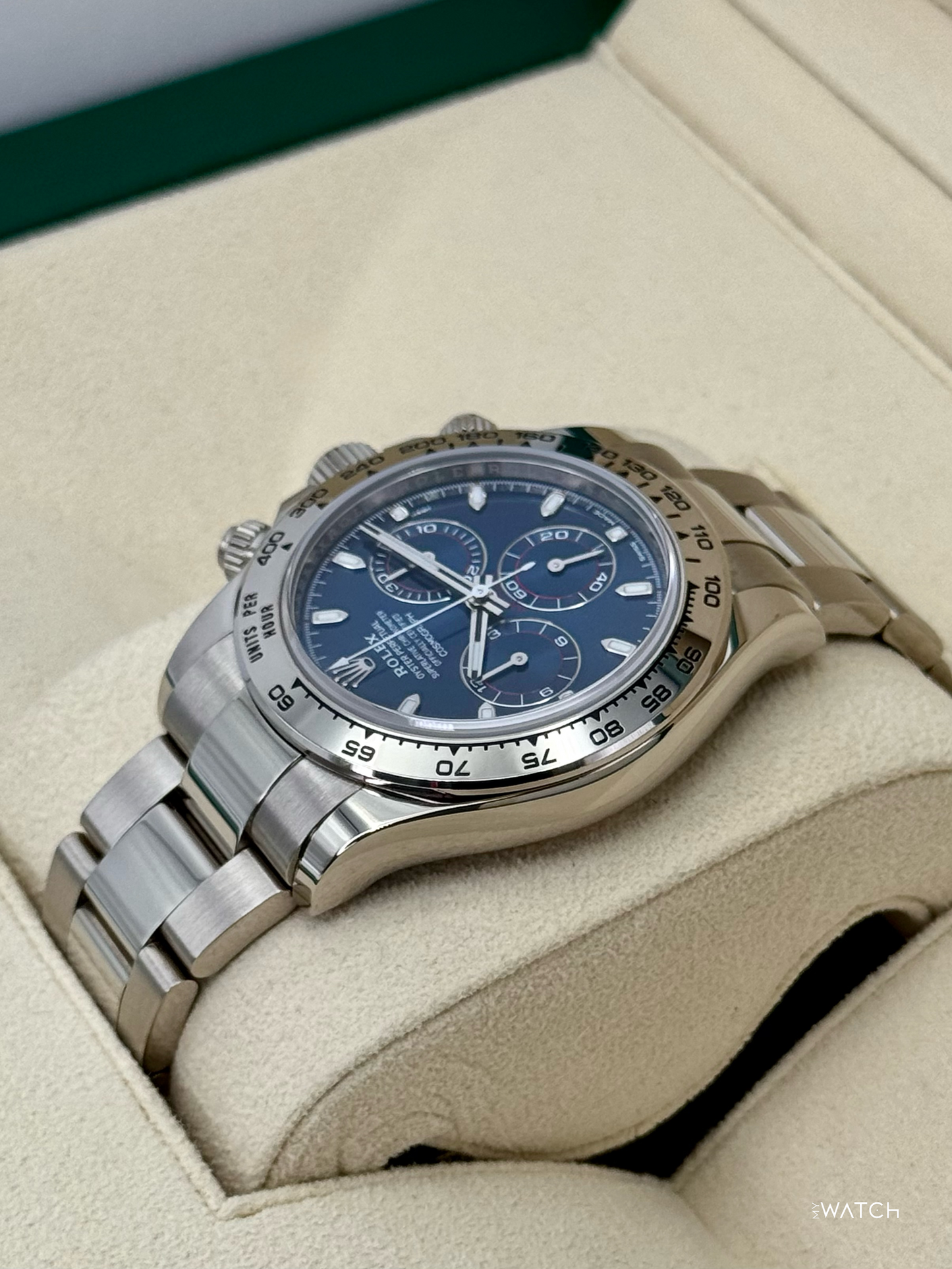 2022 Rolex Daytona 40mm 116509 White Gold Blue Dial