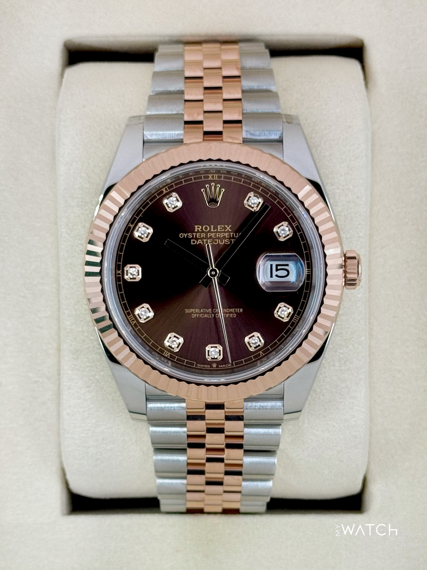 NEW 2025 Rolex Datejust 41mm 126331 Two-Tone Chocolate Diamond Dial