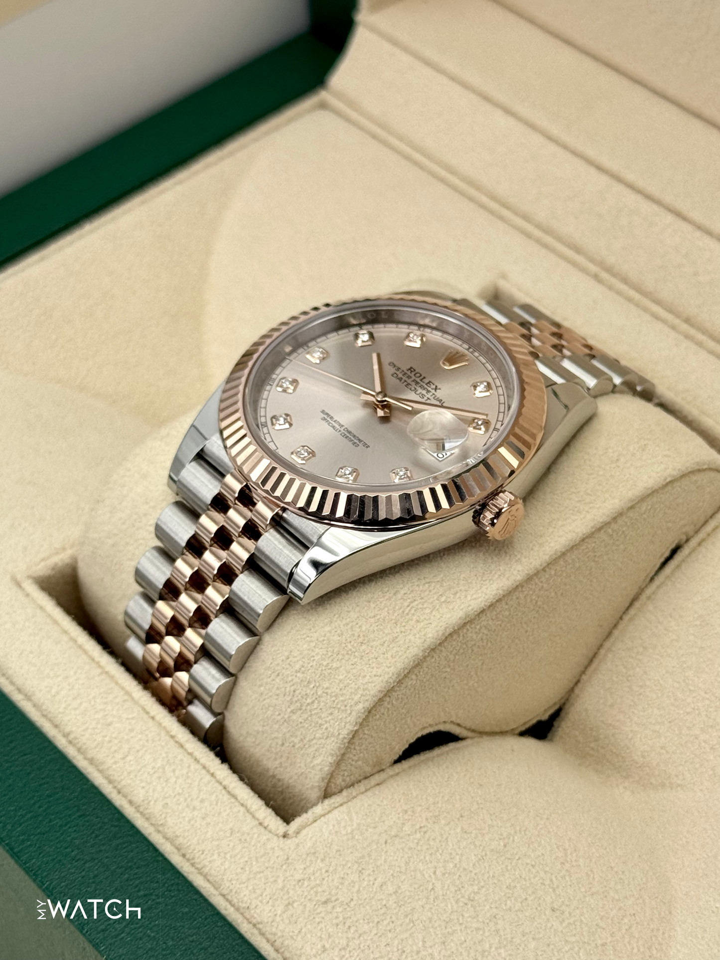 2022 Rolex Datejust 41mm 126331 Two-Tone Jubilee Sundust Diamond Dial