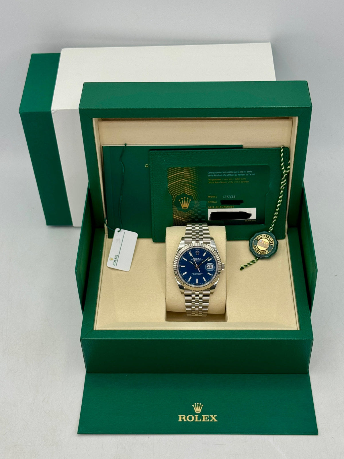 2025 Rolex Datejust 41mm 126334 Stainless Steel Jubilee Blue Dial