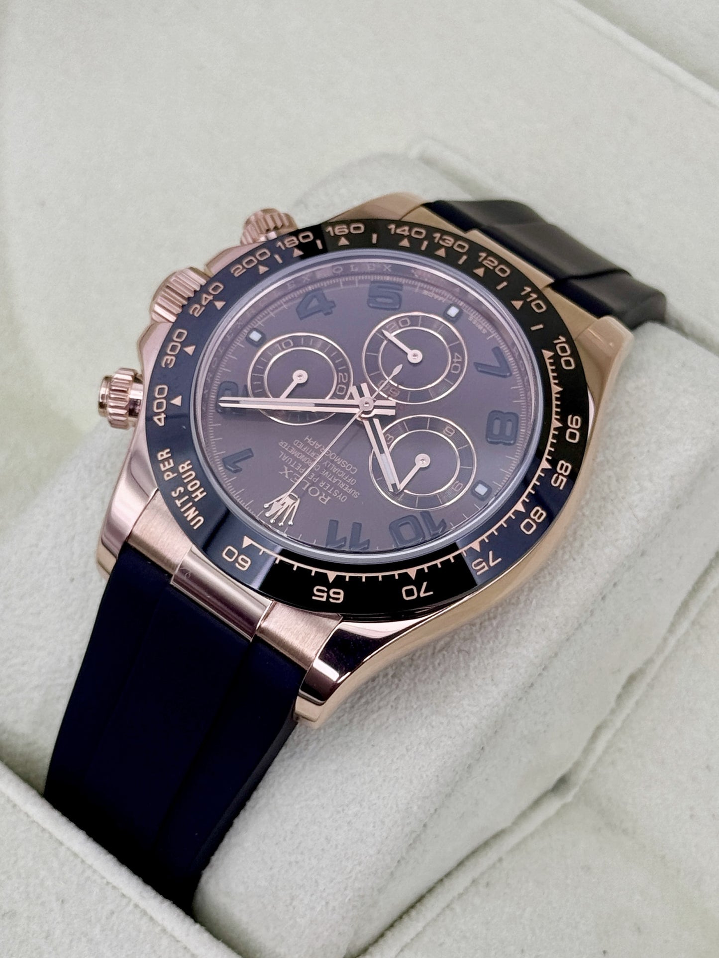 2012 Rolex Daytona 40mm 116515LN Rose Gold Oysterflex Chocolate Dial