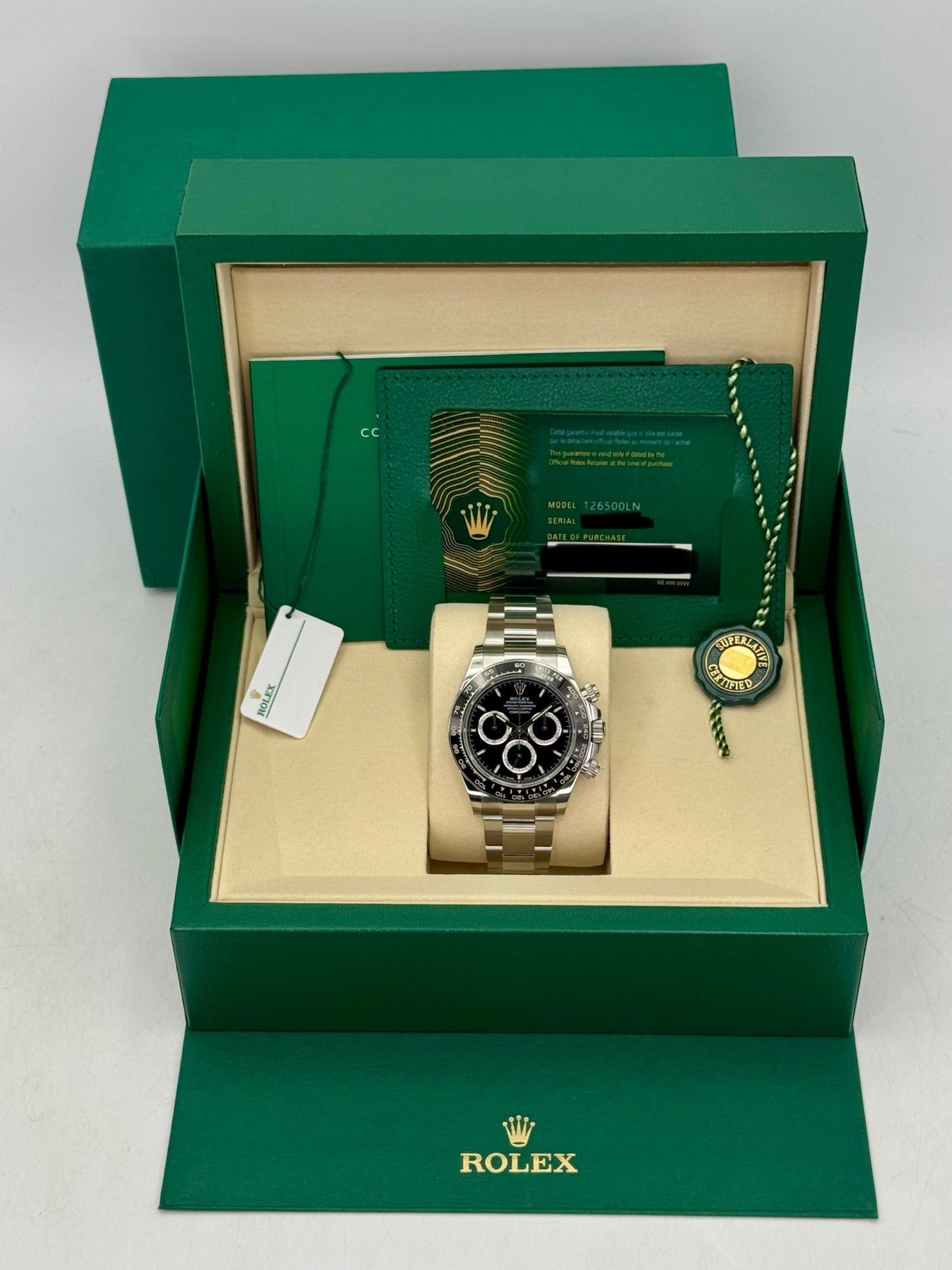 NEW 2026 Rolex Daytona 40mm 126500LN Stainless Steel Black Dial
