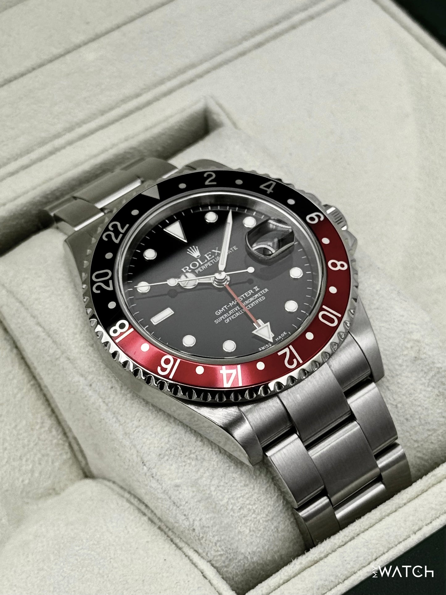 2005 Rolex GMT Master II "Coke" 40mm 16710 Stainless Steel Oyster Black Dial