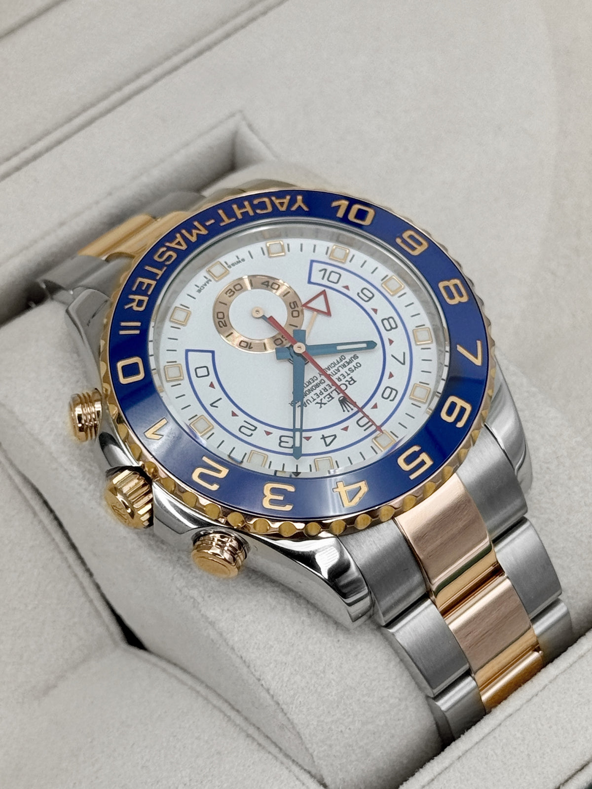 2013 Rolex Yacht-Master II 44mm 116681 Two-Tone White Dial