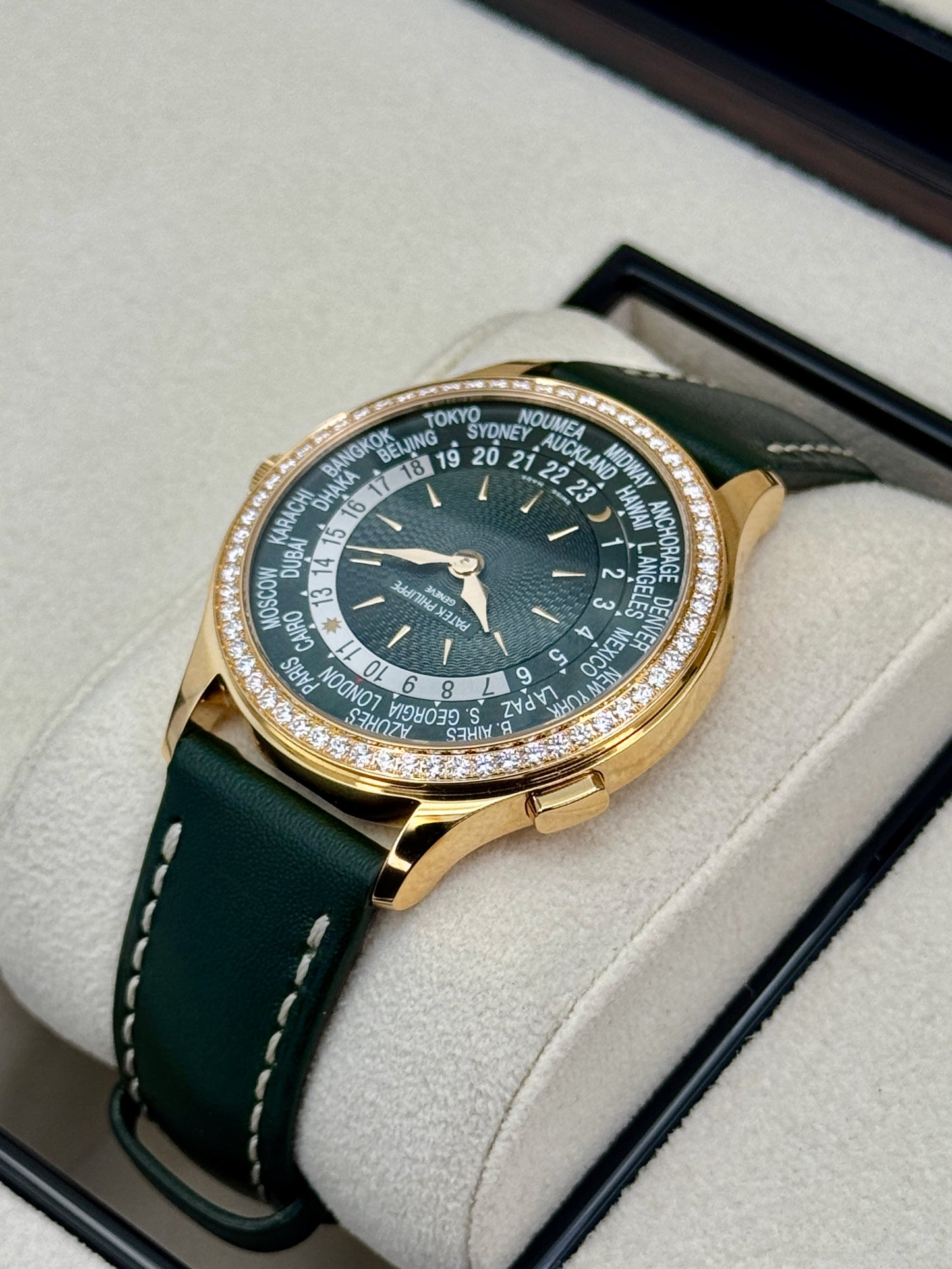 NEW 2026 Patek Philippe World Time Complications 36mm 7130R Rose Gold Green Dial