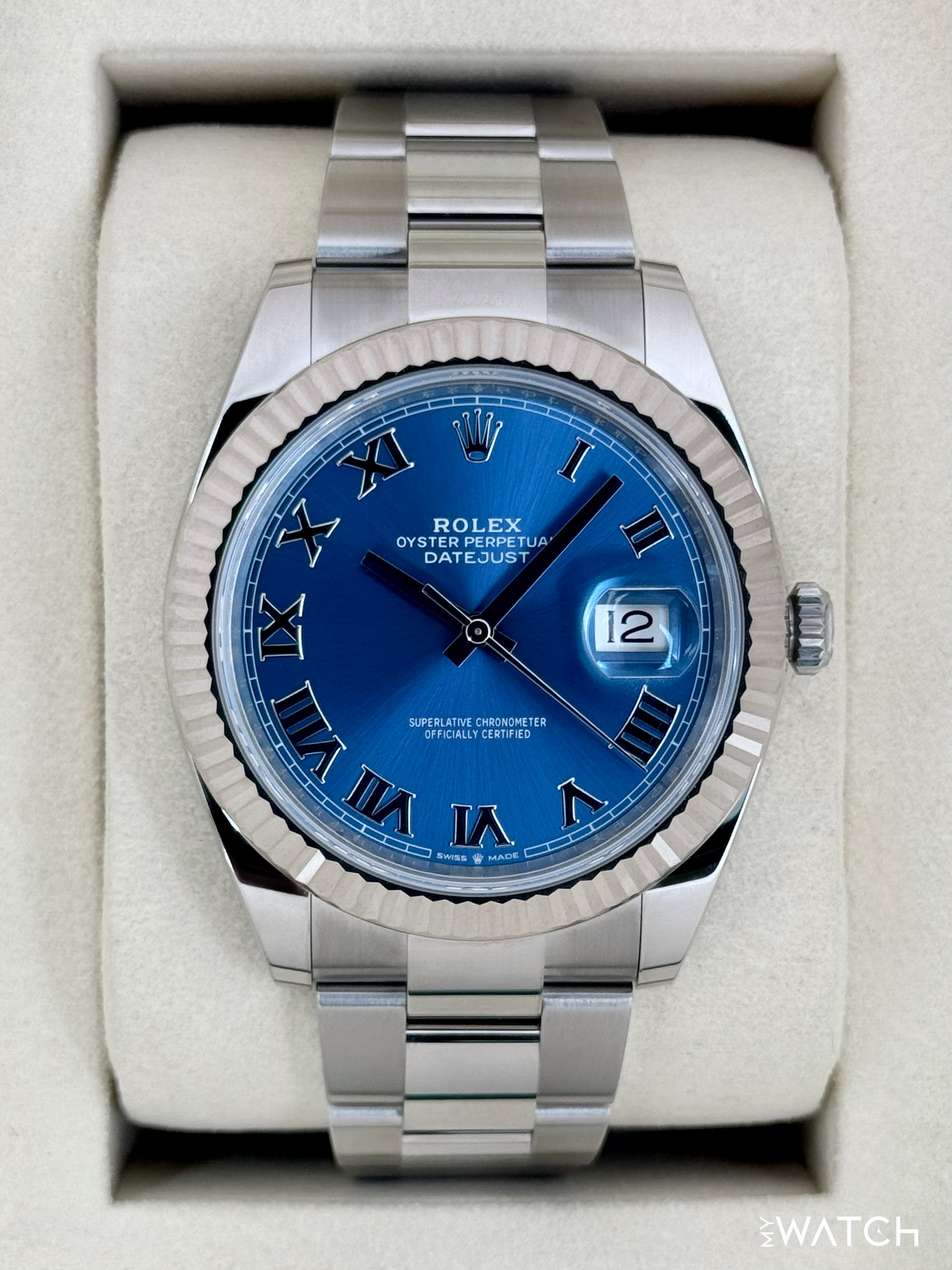 NEW 2026 Rolex Datejust 41mm 126334 Stainless Steel Oyster Azzurro Blu