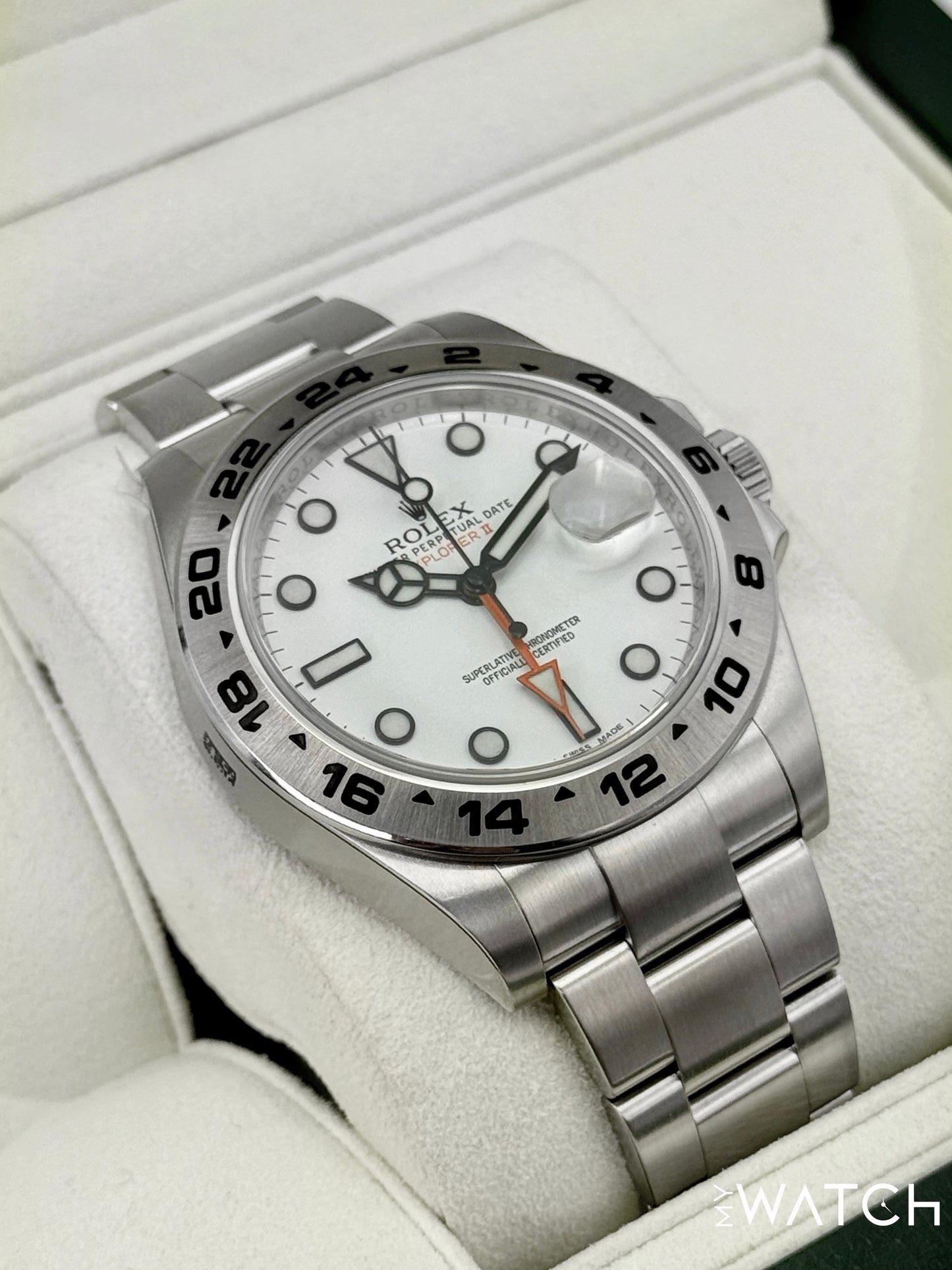 2014 Rolex Explorer II 42mm 216570 Polar White Dial