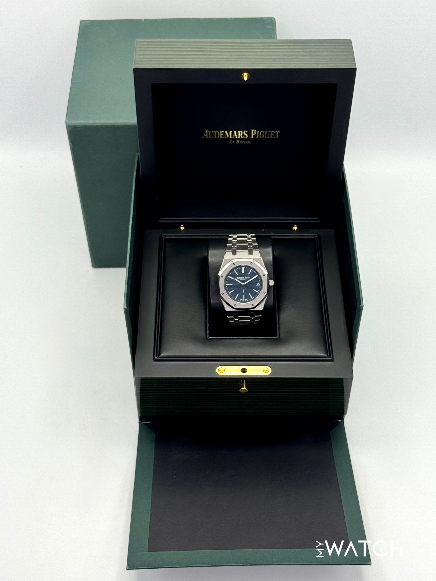 2016 Audemars Piguet  Royal Oak  39mm 15202ST Stainless Steel Blue Dial