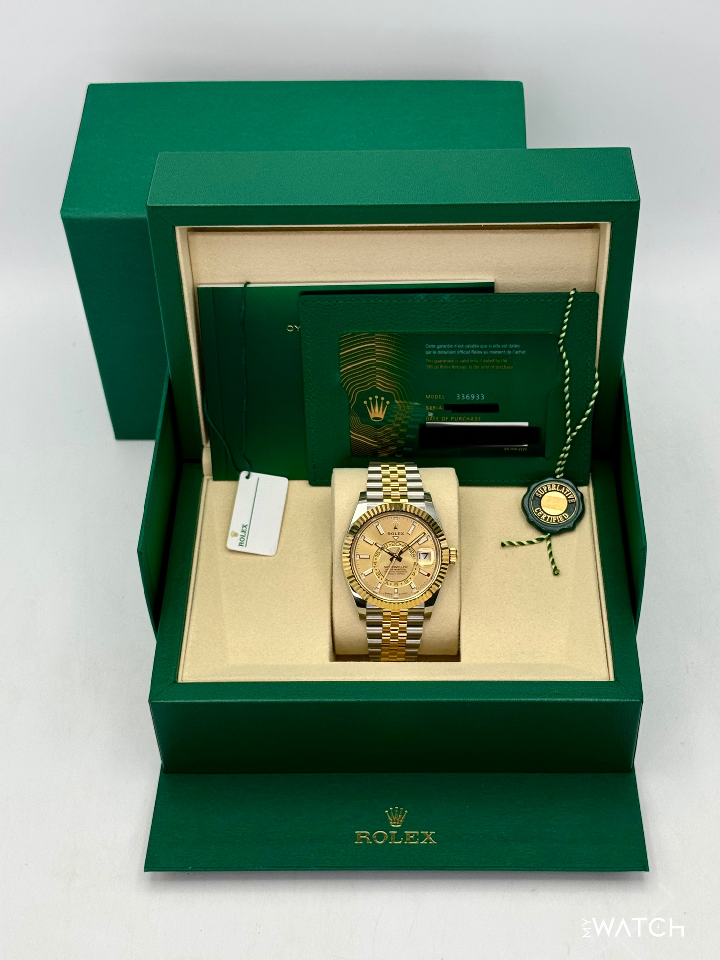 NEW 2025 Rolex Sky-Dweller 42mm 336933 Jubilee Champagne Dial - MyWatchLLC