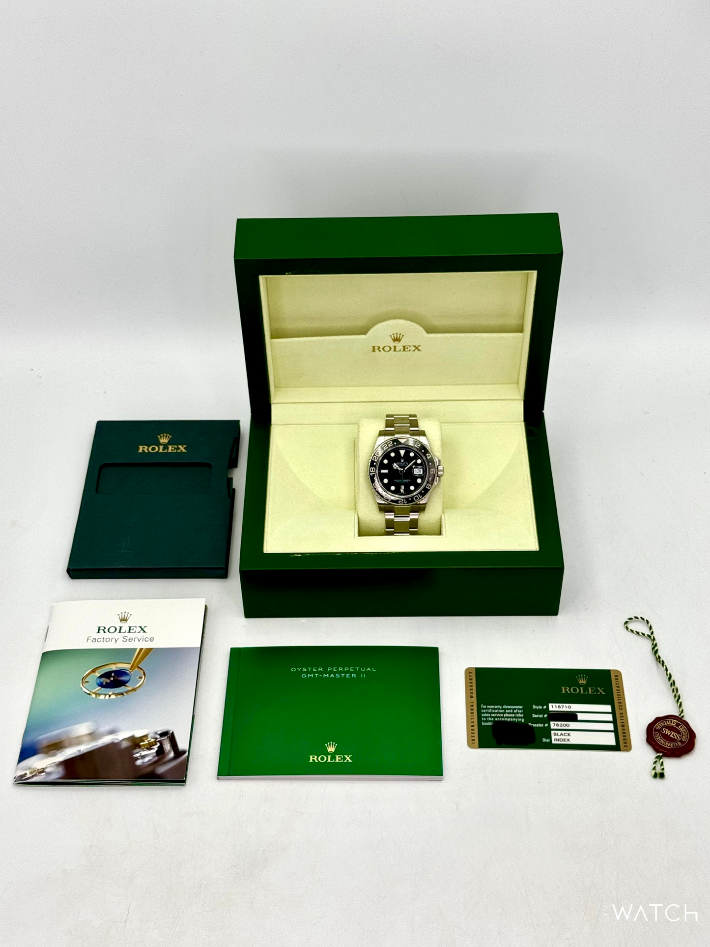 2008 Rolex GMT-Master II 40mm 116710LN Stainless Steel Black Dial - MyWatchLLC