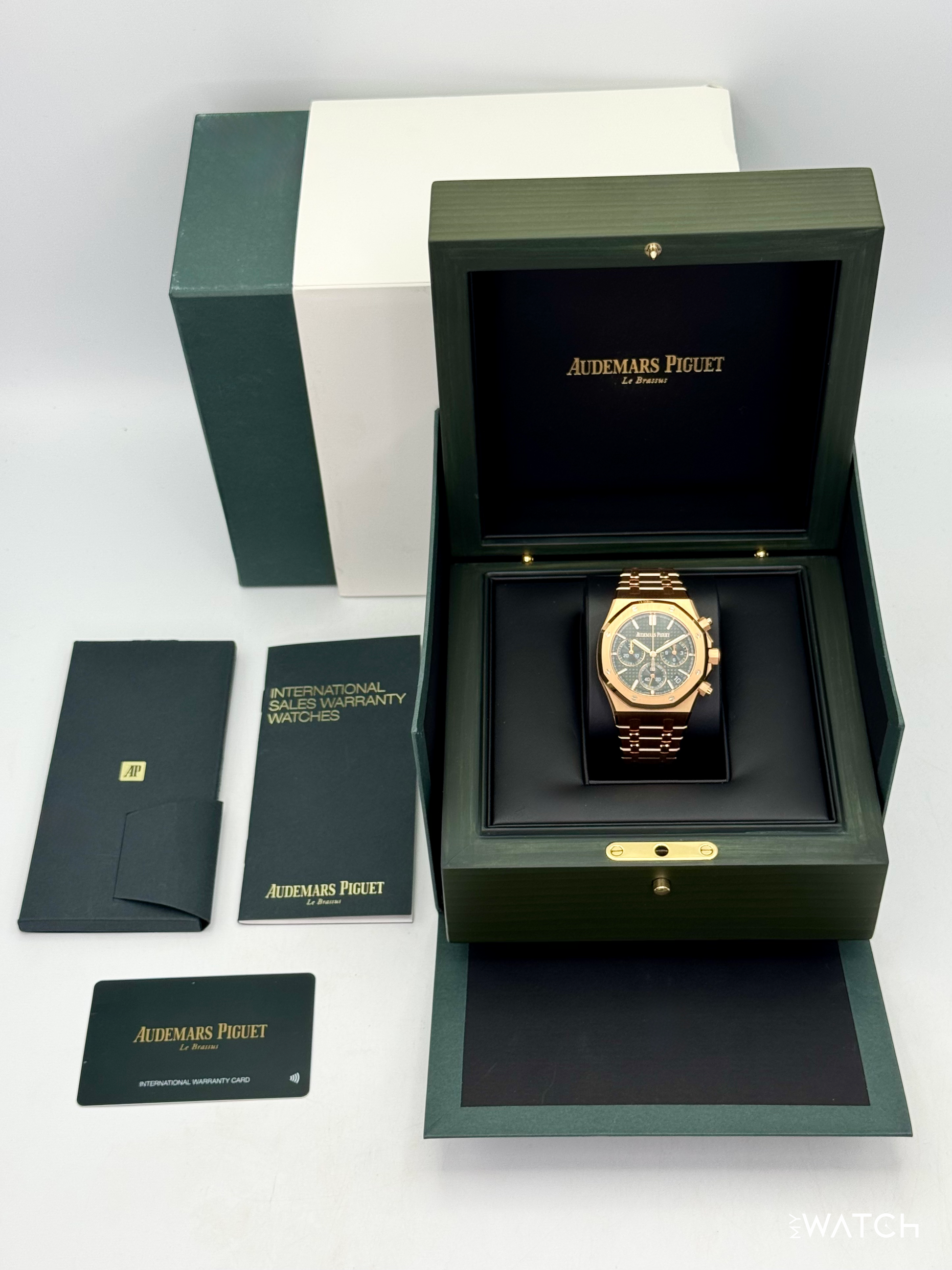 2024 Audemars Piguet Royal Oak Chronograph 41mm 26240OR Green Dial - MyWatchLLC